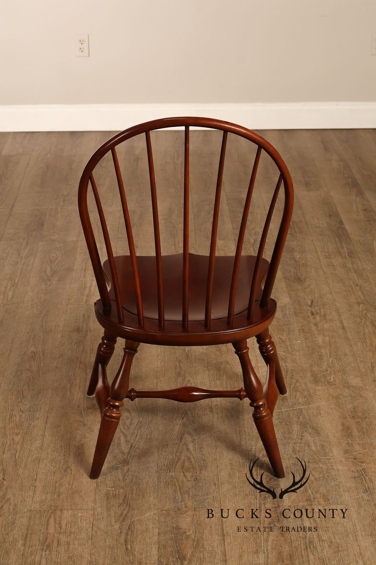 Frederick Duckloe & Bros Pair of Cherry Windsor Side Chairs