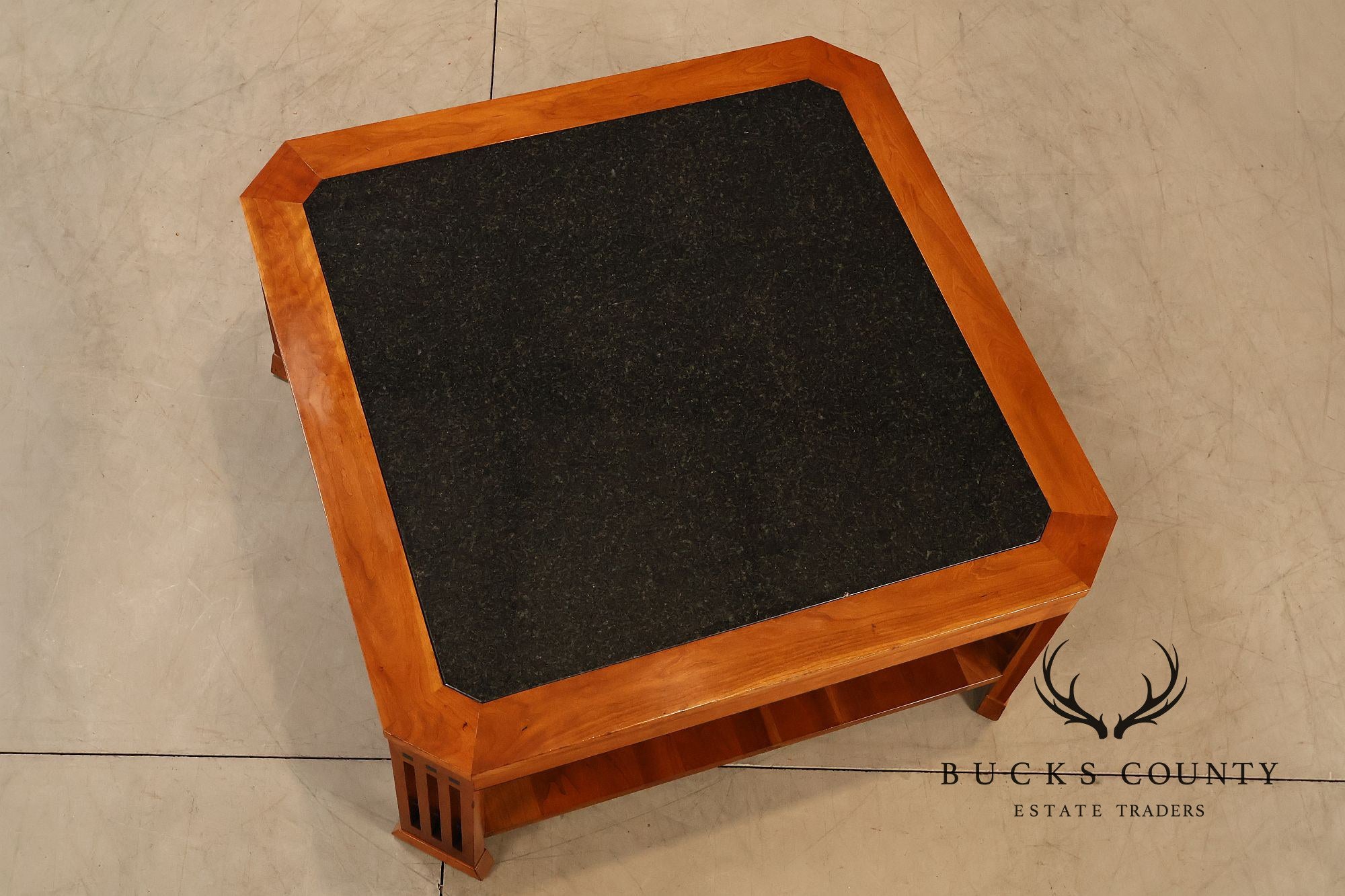 Stickley 21st Century Collection Granite Top Cherry Coffee Table
