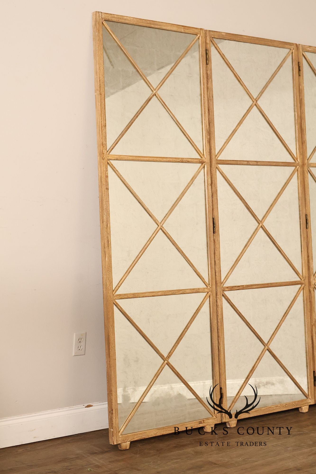 Restoration Hardware Three-Panel Mirrored Room Divider