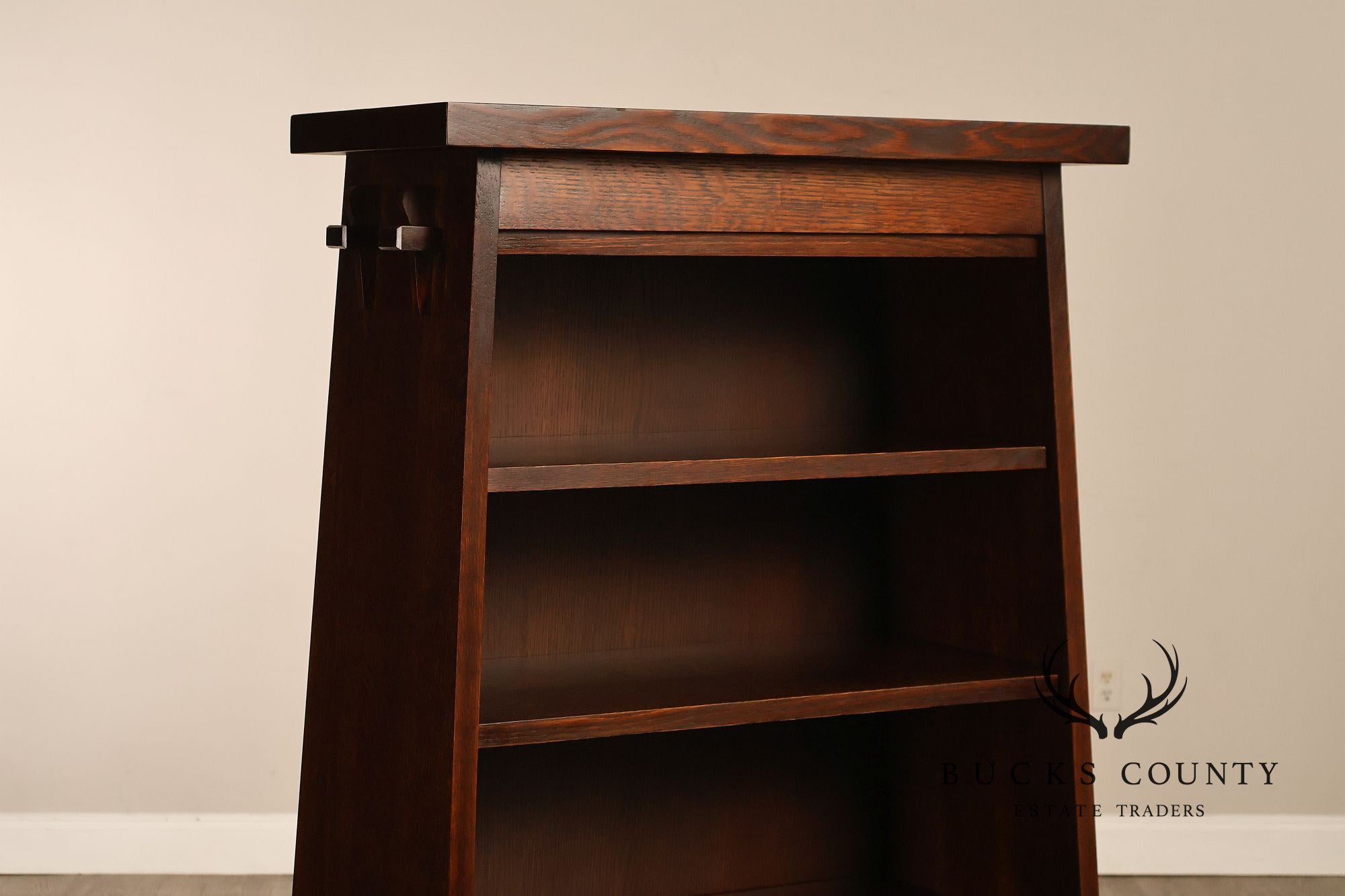 Stickley Mission Collection Oak Open Bookcase Shelf Cabinet