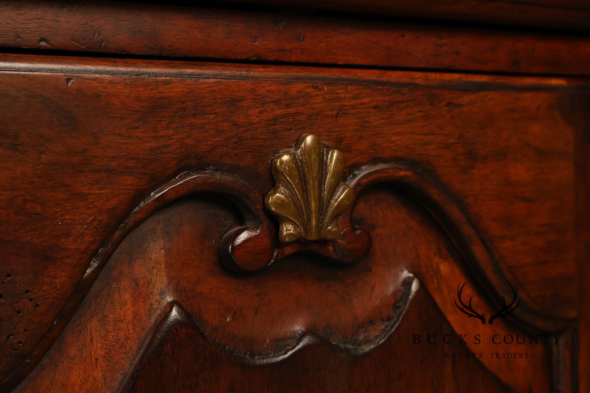 Morgan Hill French Country Style Carved Wood Buffet Sideboard Server