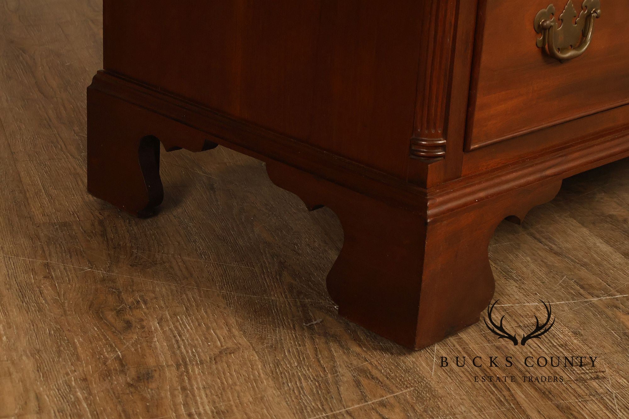 Custom Made 4 Drawer Mahogany Chippendale Style Chest of Drawers