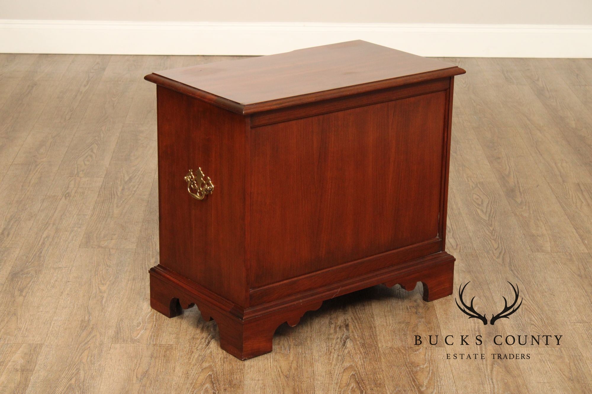 Pennsylvania House Chippendale Style Cherry Blockfront Chest Nightstand