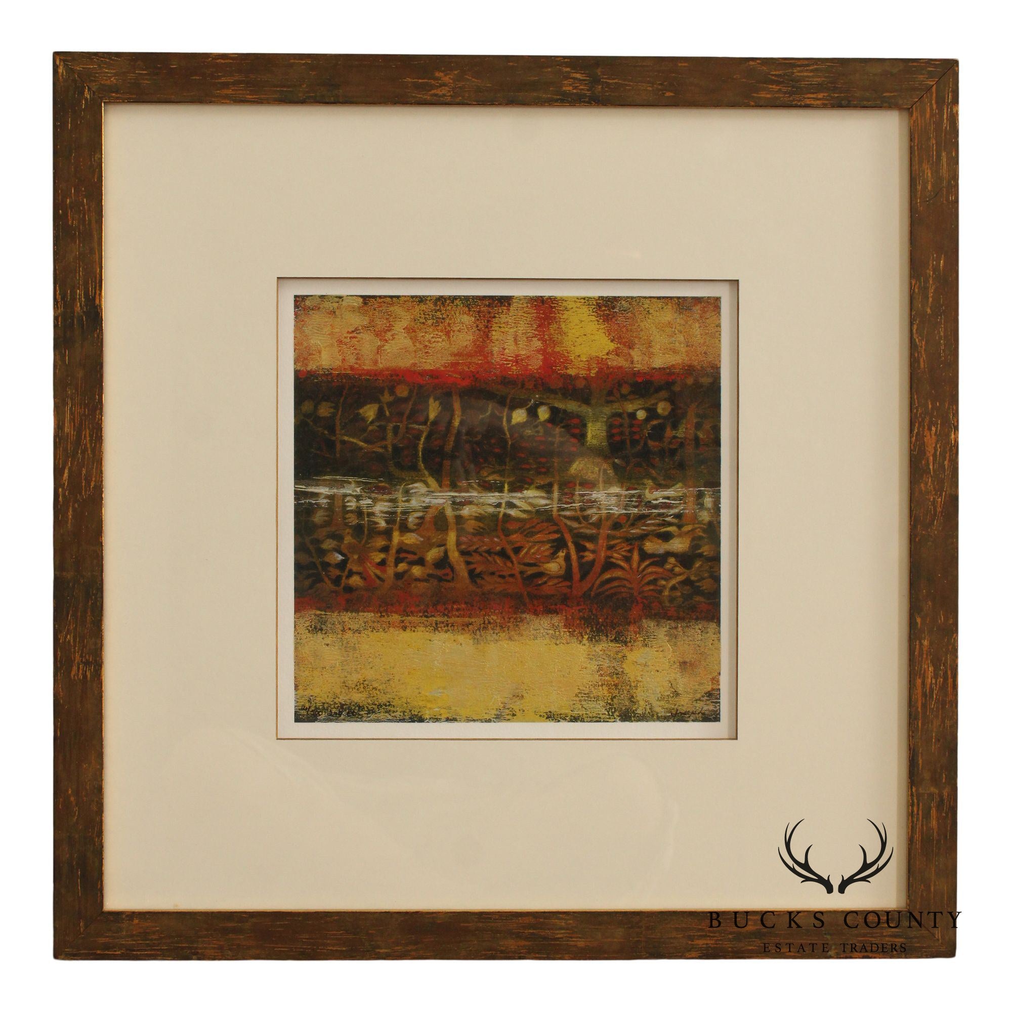 Abstract Expressionist Framed Woodland Giclée