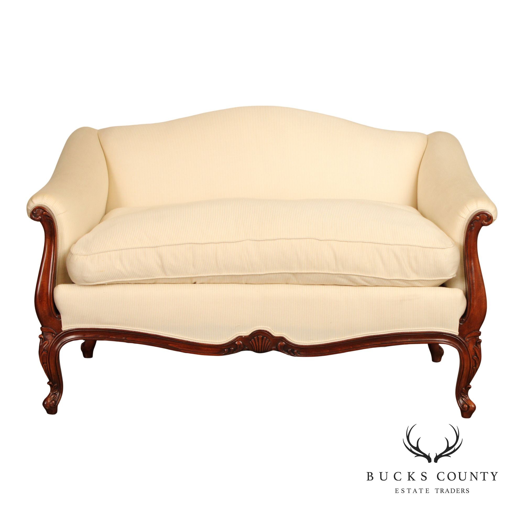 Karges French Louis XV Style Camelback Loveseat