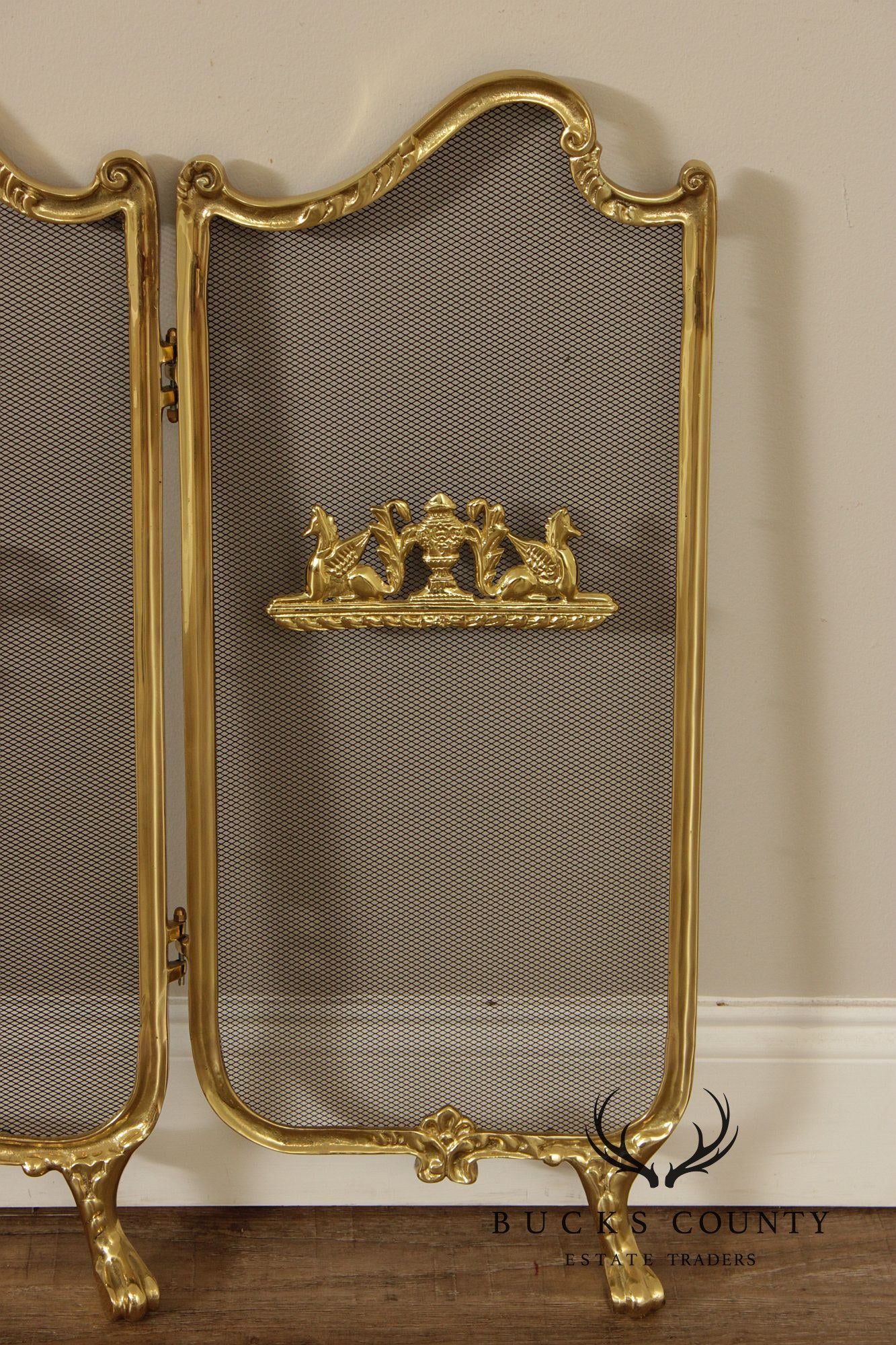 Rococo Style Quality Brass Fireplace Screen