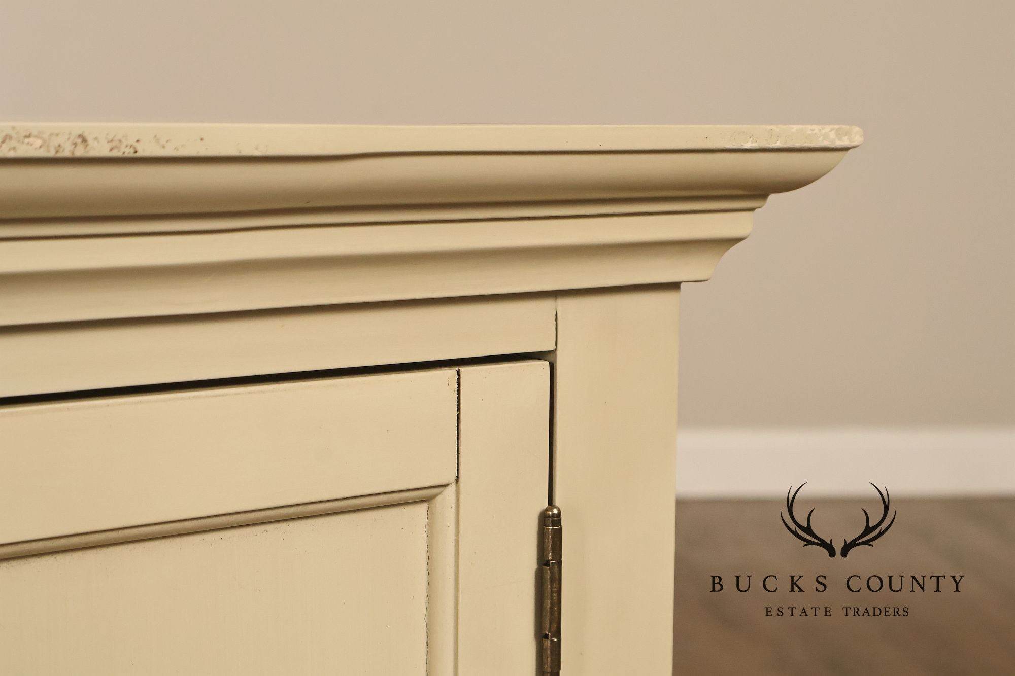 Vintage Ballard Designs Hughes Painted Media Console Cabinet