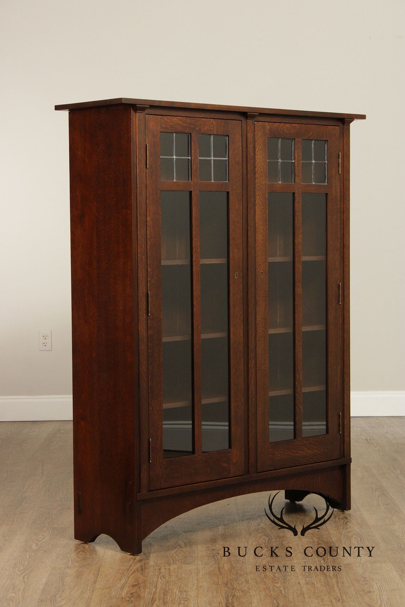 Stickley Mission Collection Two Door Oak Bookcase