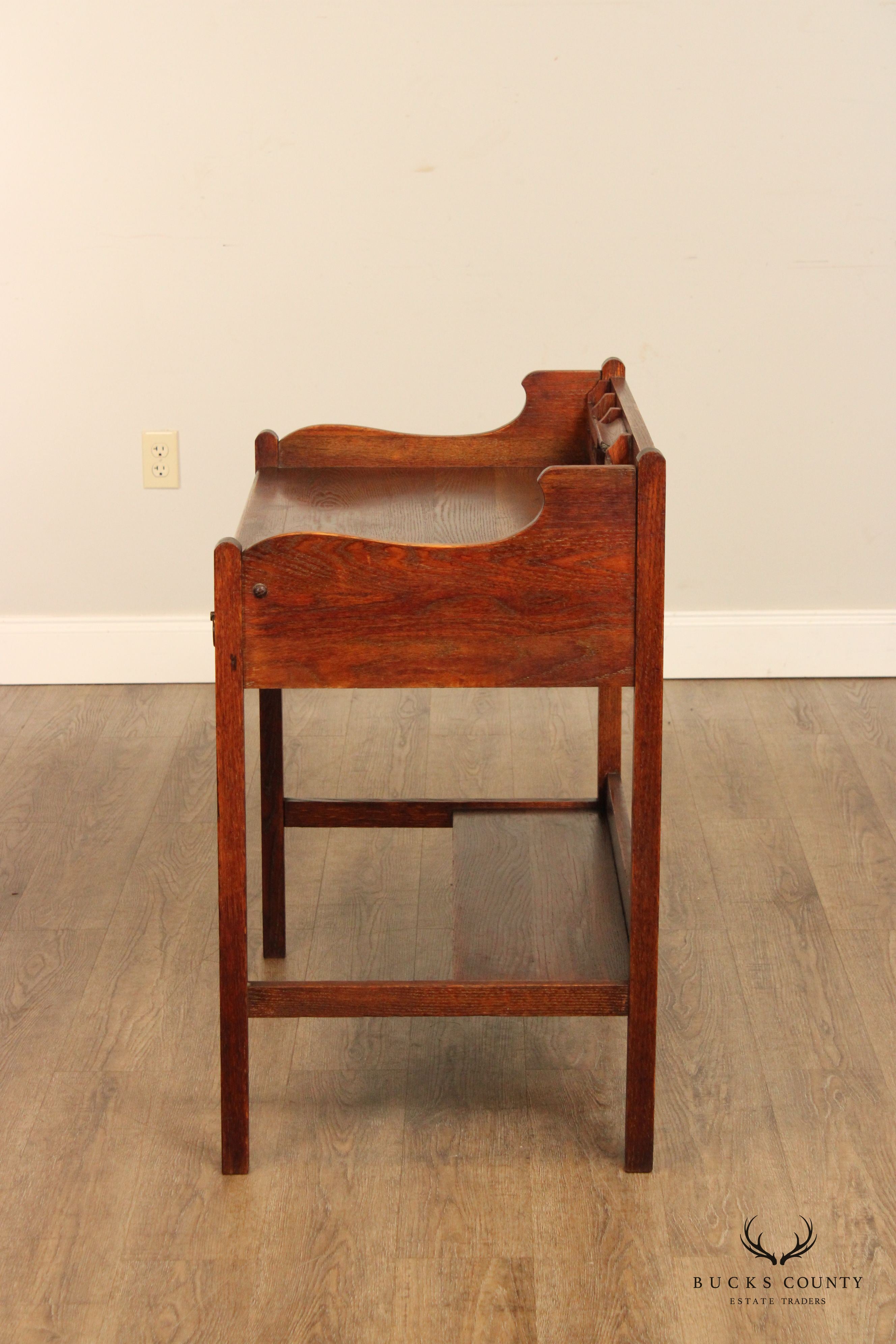 Antique Mission Oak Writing Desk