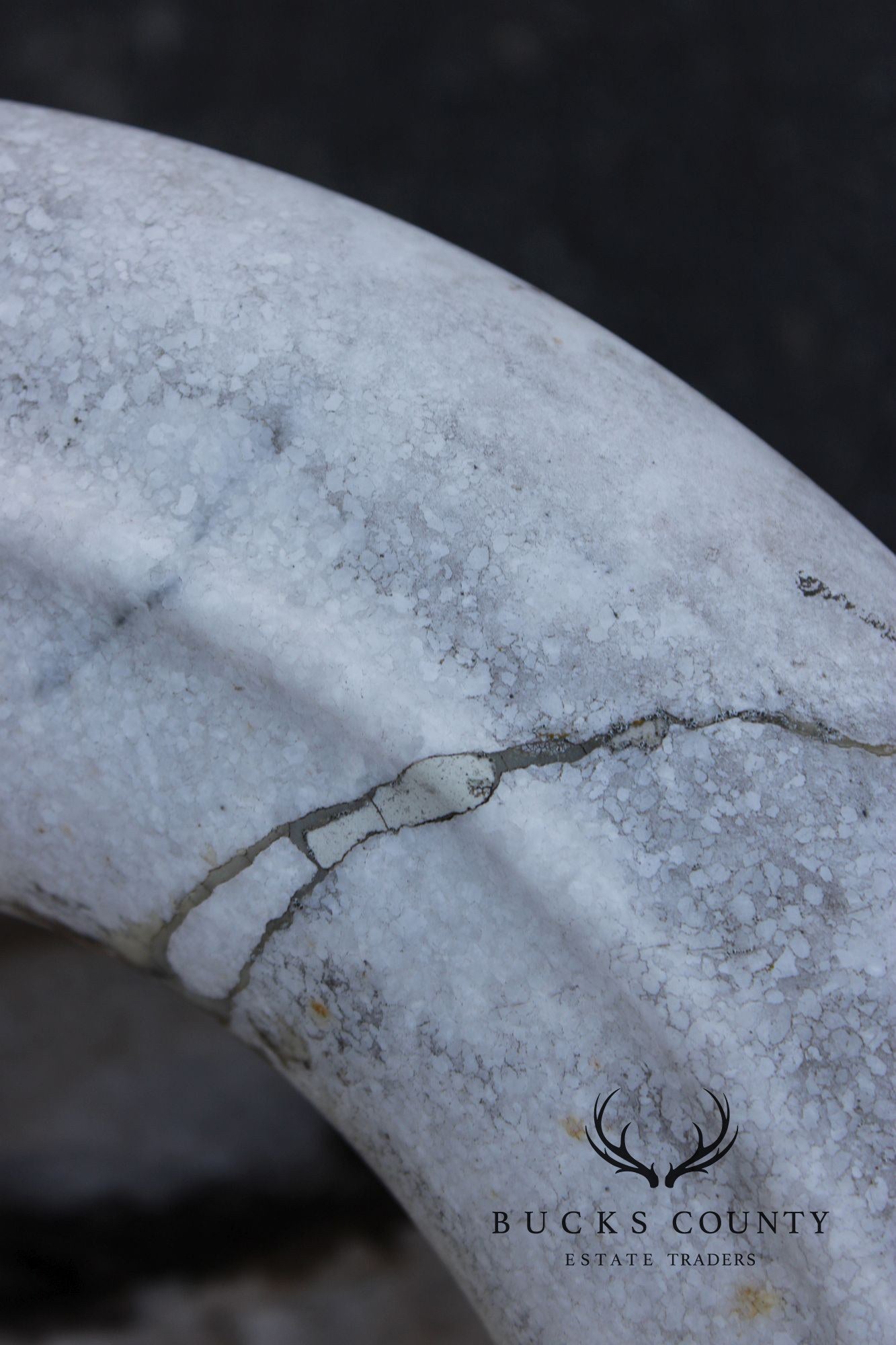 Vintage Pair Of Carved Marble Garden Urns