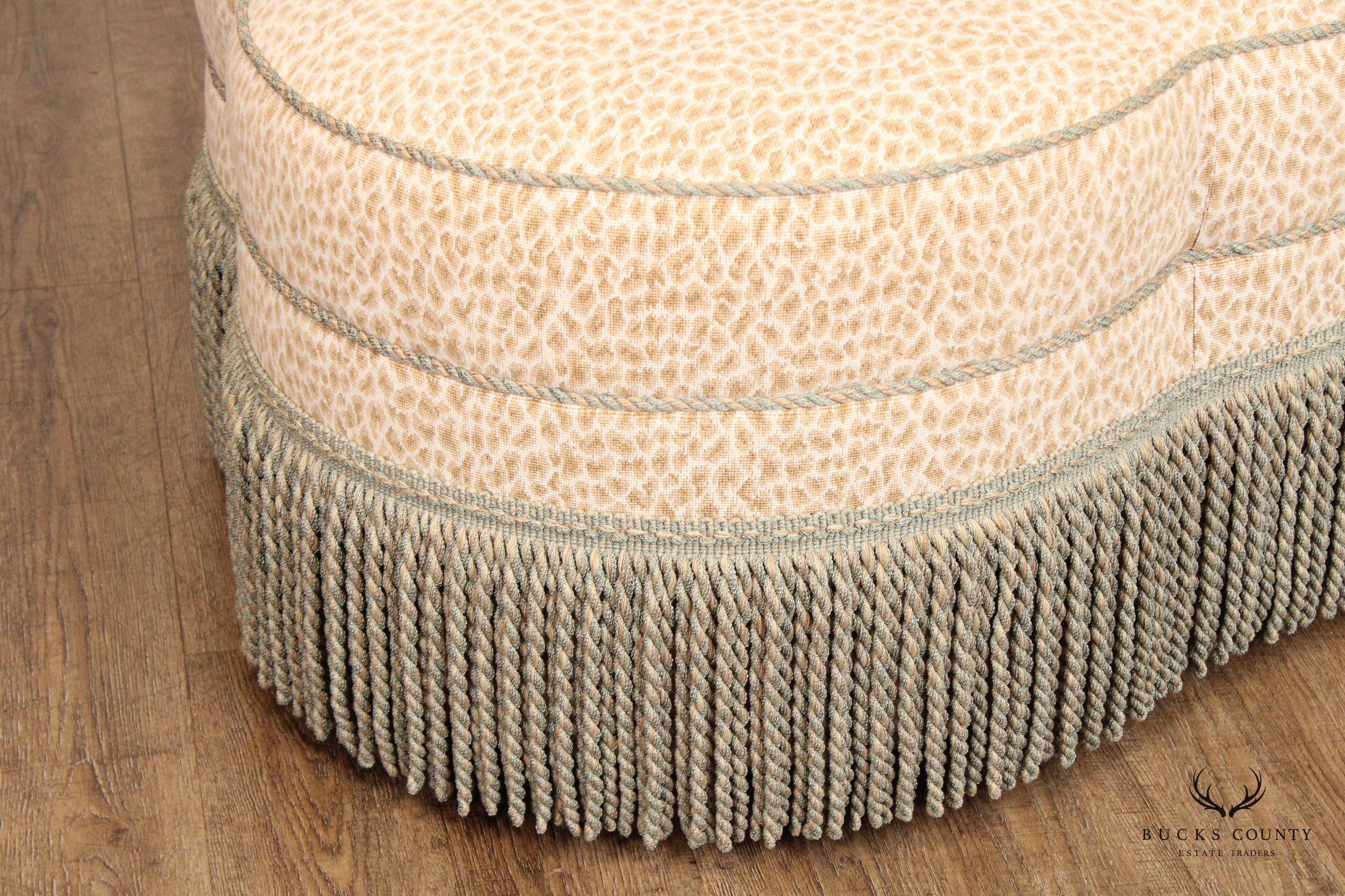 Sherrill Furniture Traditional Fringed Ottoman