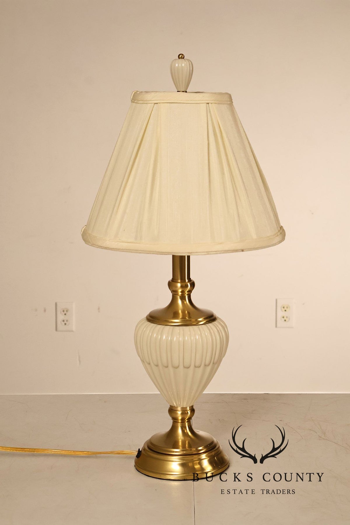 Quoizel Lenox Porcelain and Brass Urn Form Table Lamp