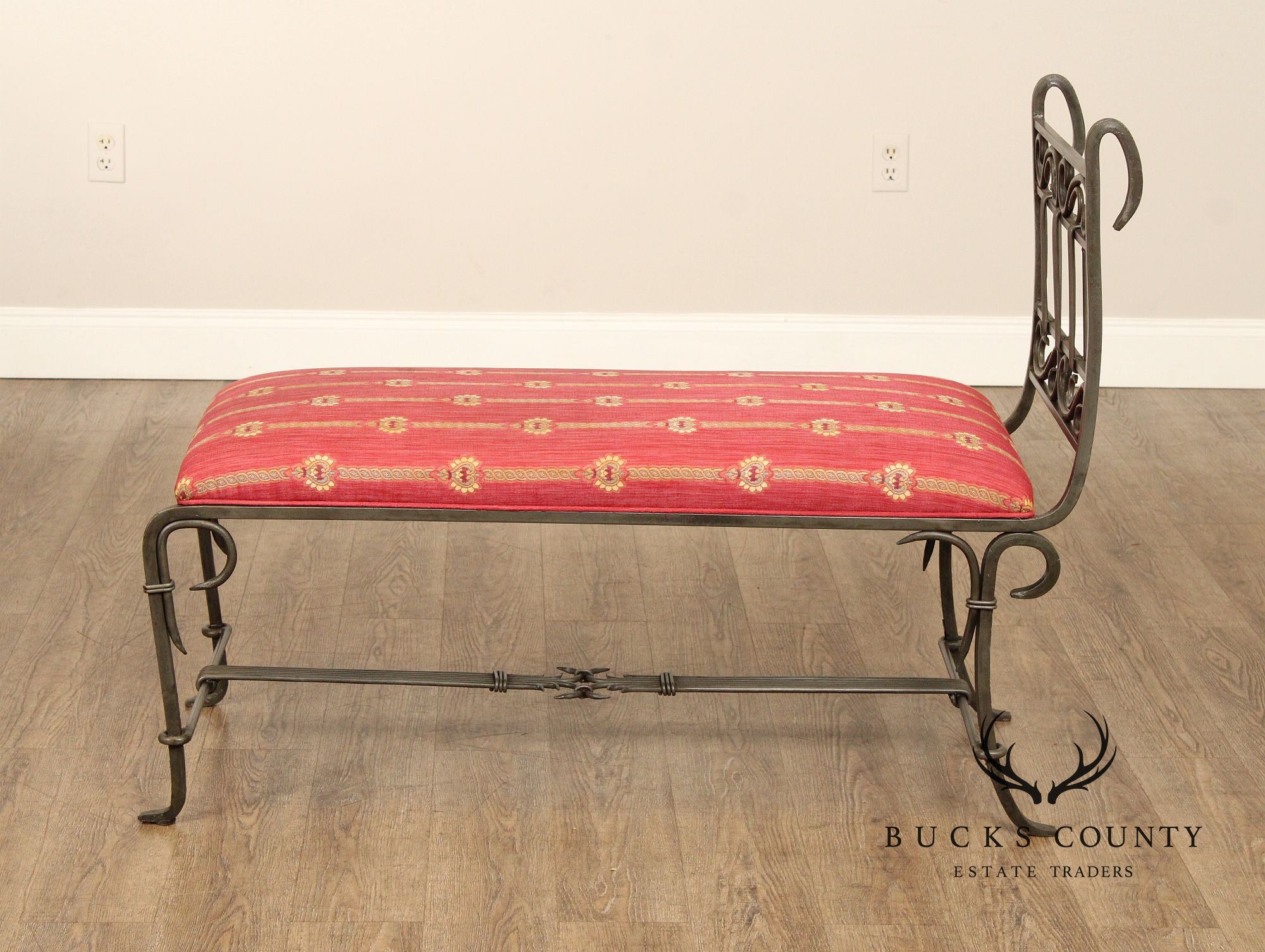 Vintage Wrought Iron Chaise Lounge