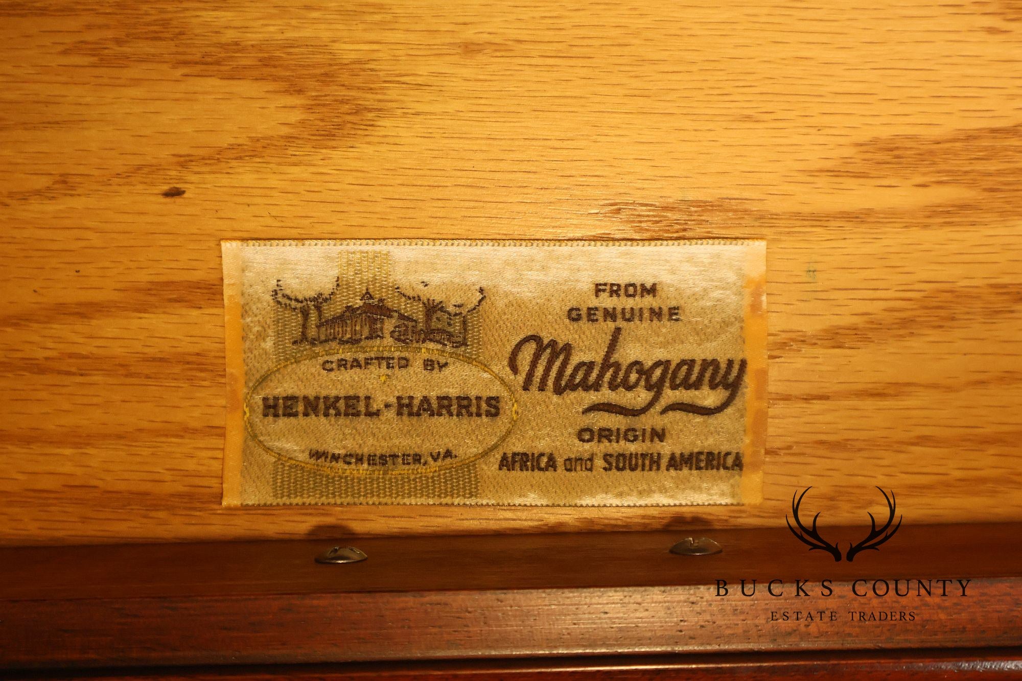 Henkel Harris Chippendale Style Mahogany One Drawer Lamp End Table