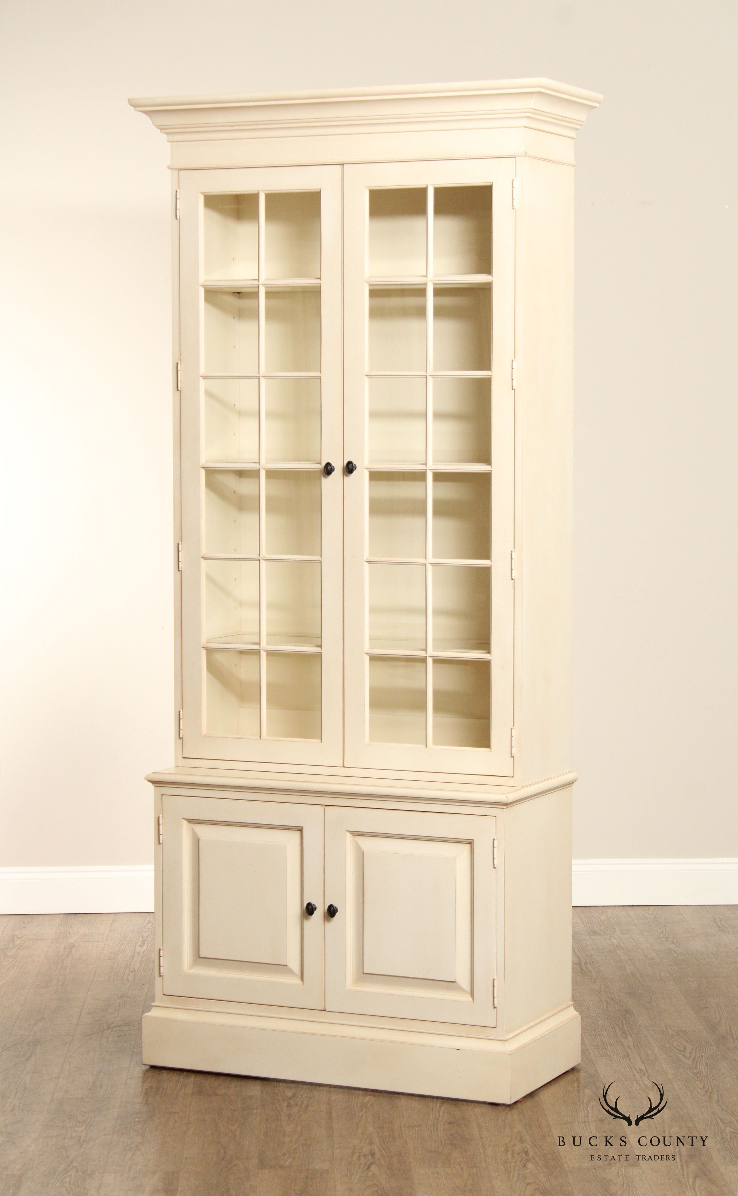 Ethan Allen 'Legacy' Collection Tall Painted Display Bookcase