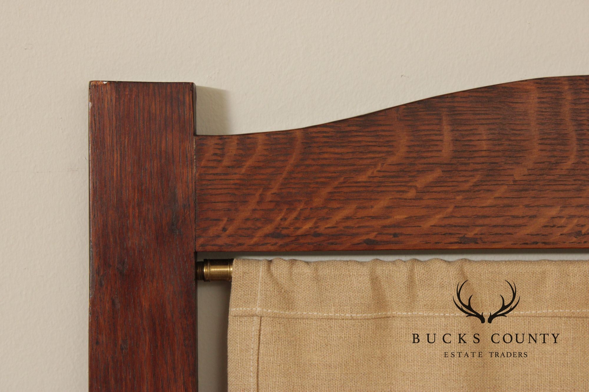 Mission Style Oak Three-Panel Screen
