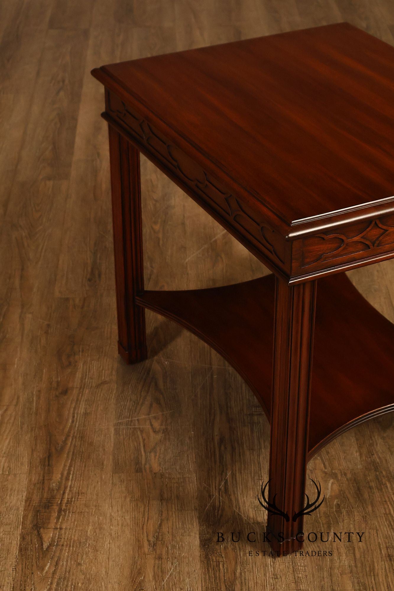 Henkel Harris Georgian Style Pair of Mahogany Side Tables