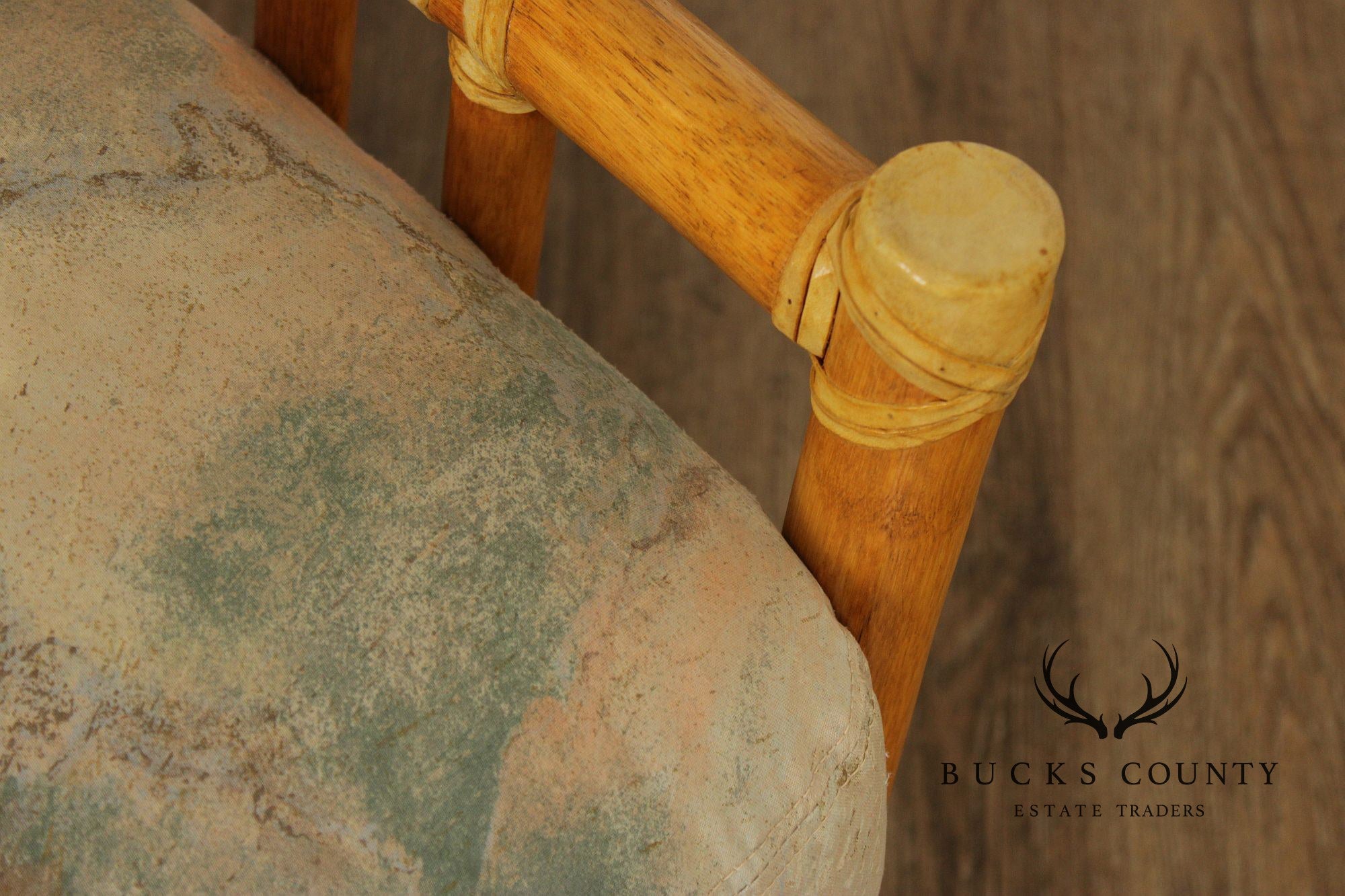 McGuire Organic Modern Rattan Three Cushion Sofa