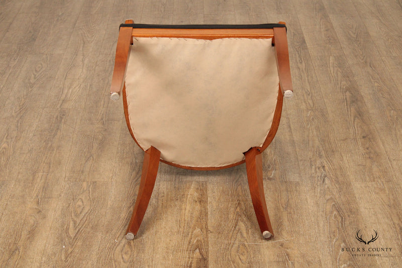 Biedermeier Style Vintage Italian Crafted Armchair
