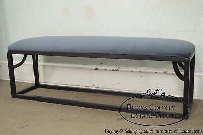 Custom Black Painted Long Bench (A)