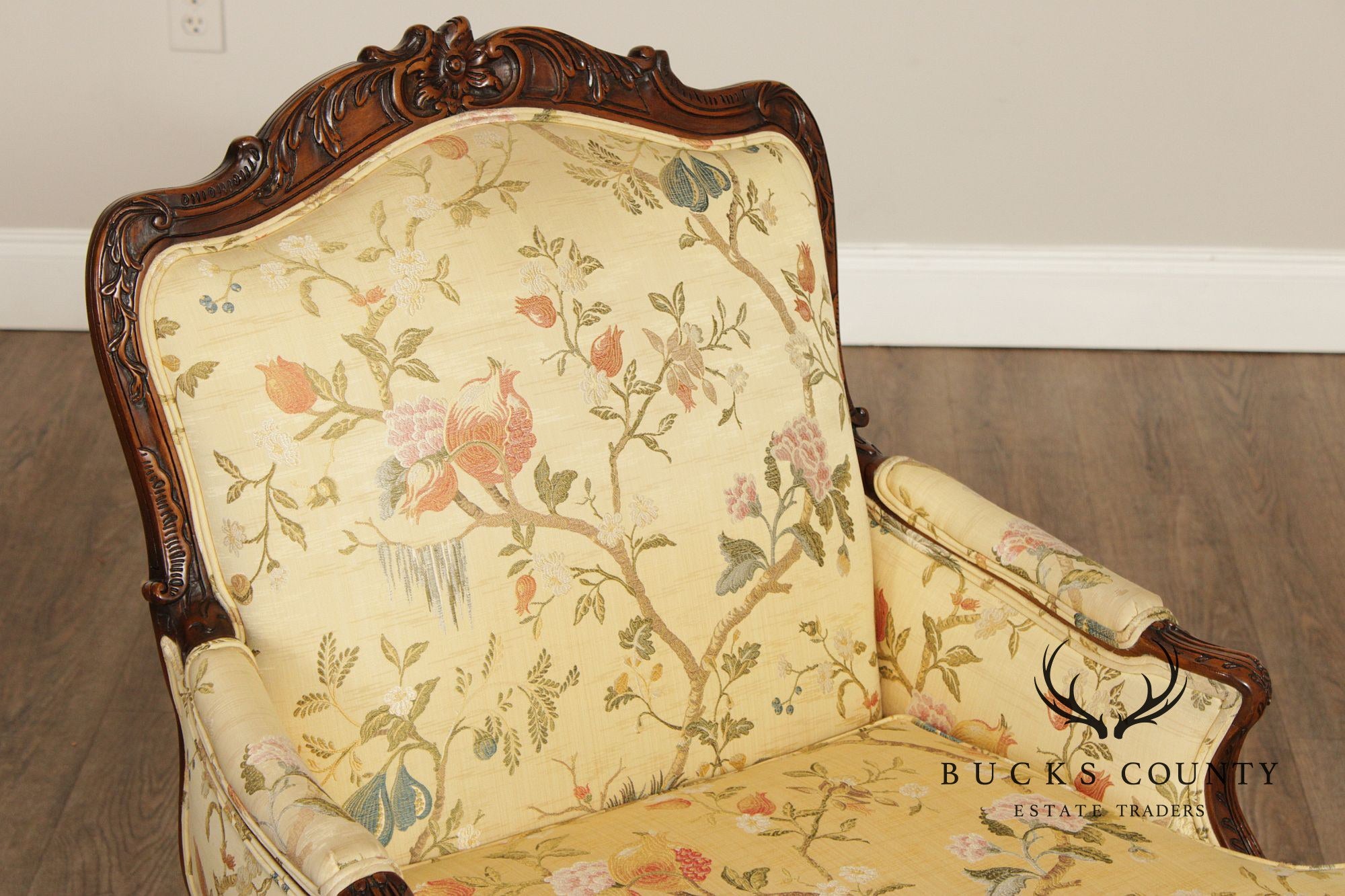 Beacon Hill French Louis XV Style Bergere Armchair