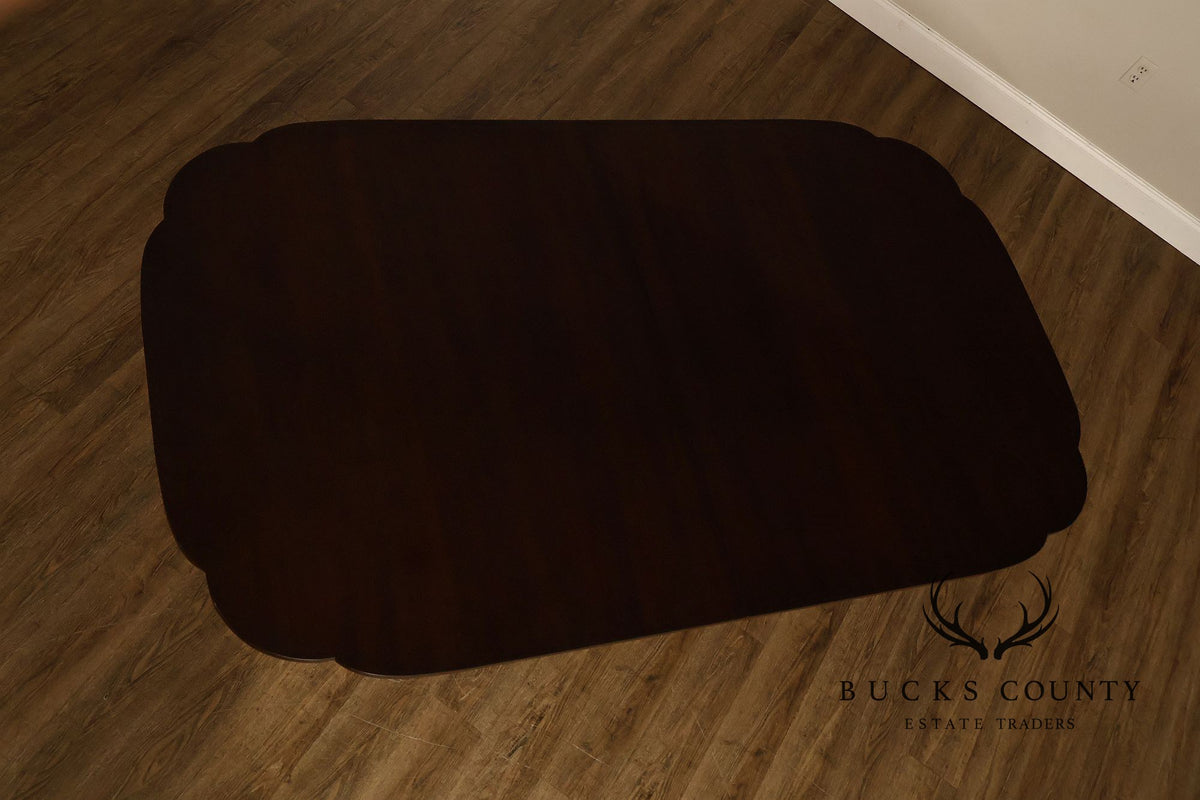 Kindel Georgian Style Double Pedestal Mahogany Dining Table