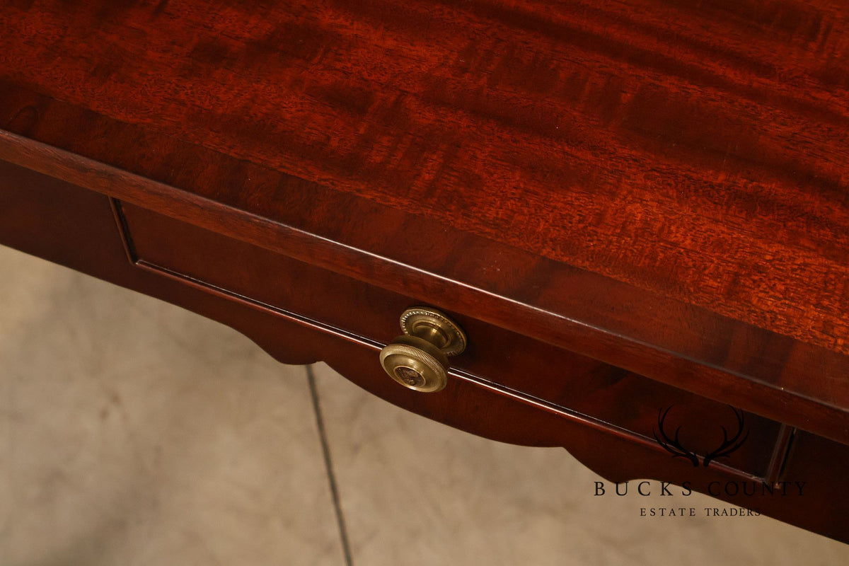 Chippendale Style Mahogany Pair Of Flip-Top Ball And Claw Game Tables