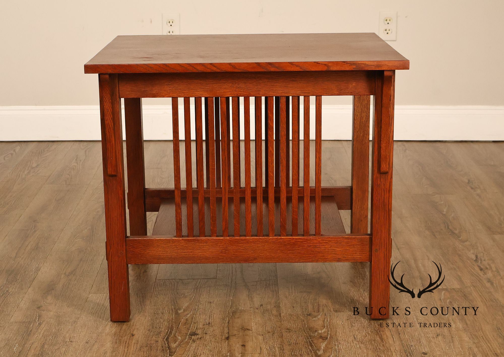 Stickley Mission Collection Oak Spindle Lamp Table