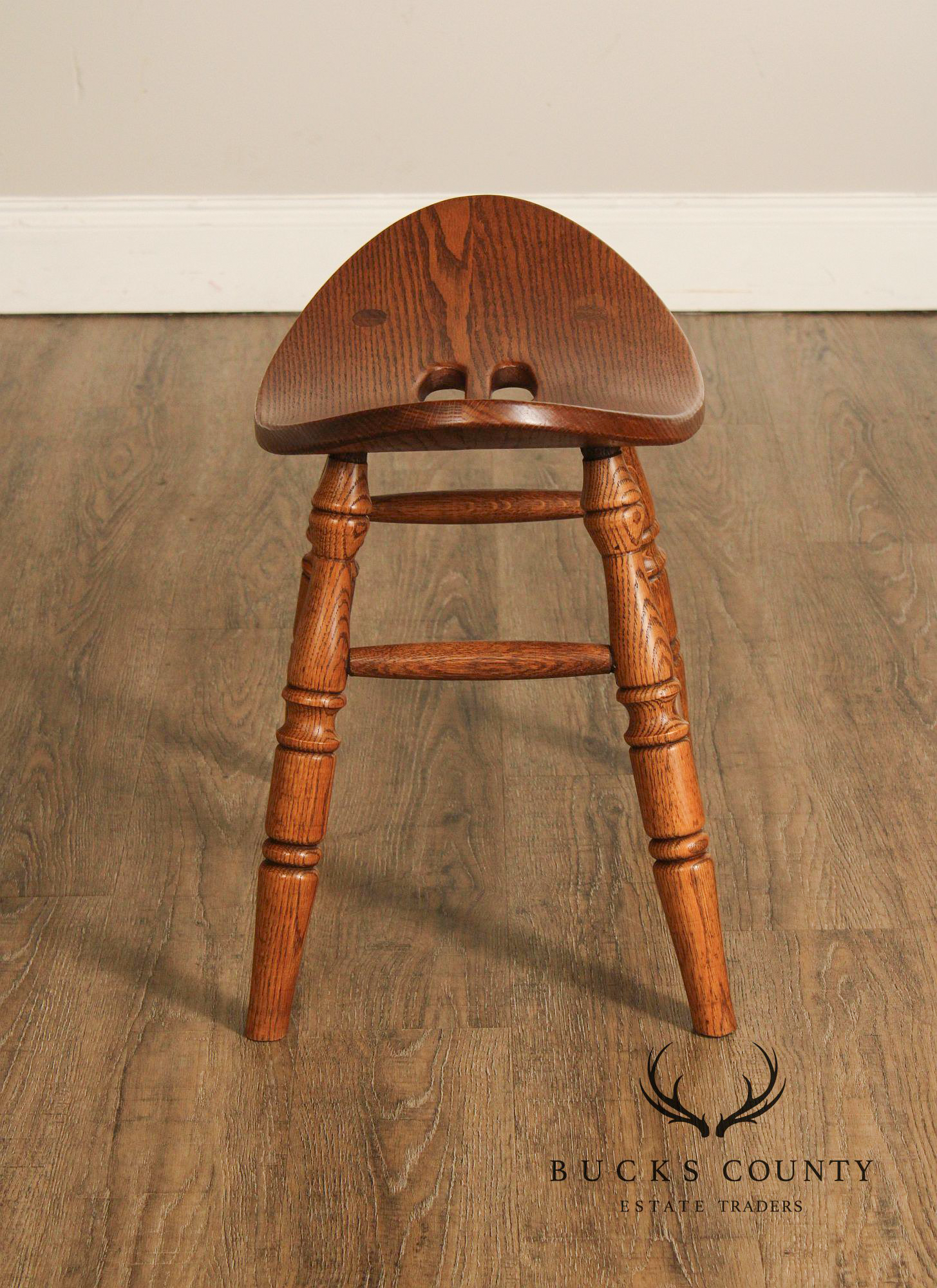 Quality Oak Saddle Seat Stool