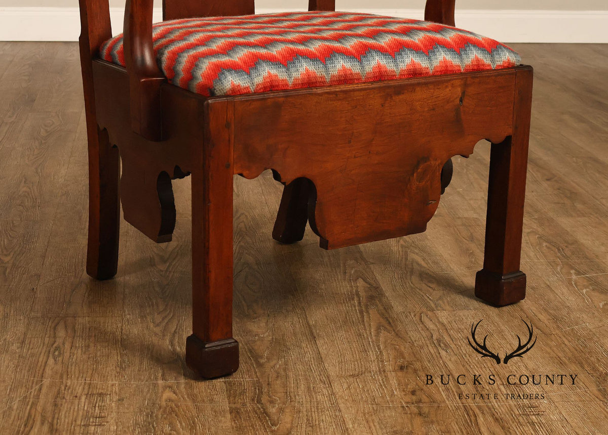 18th Century Pennsylvania Chippendale Walnut Necessary Chair