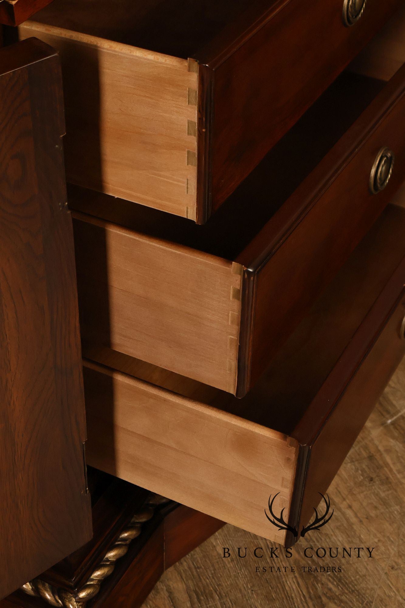 Drexel Heritage Hampshire Traditional Burl Wood Entertainment Armoire