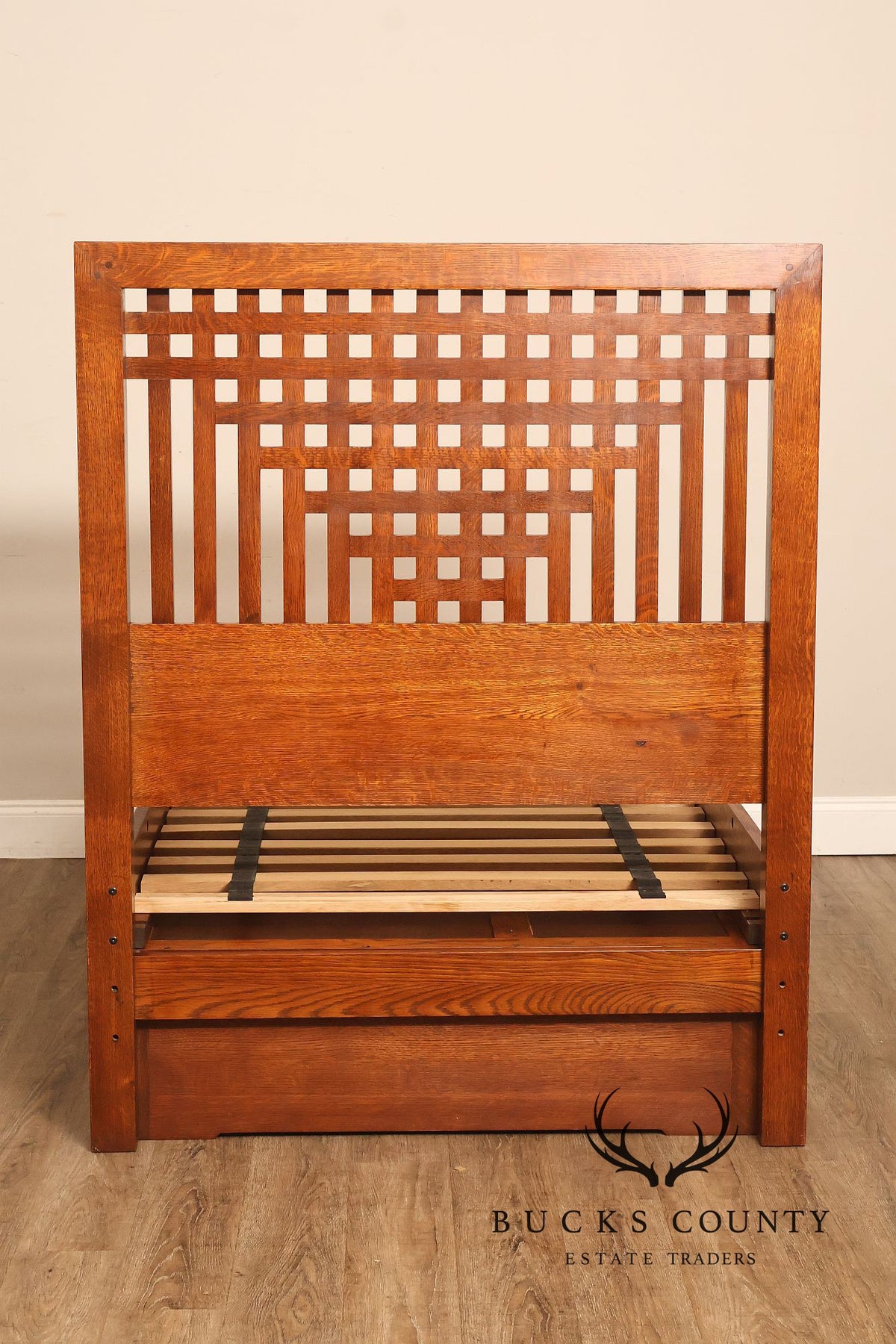 Stickley Antiquities Collection Mission Oak Twin Storage Bed
