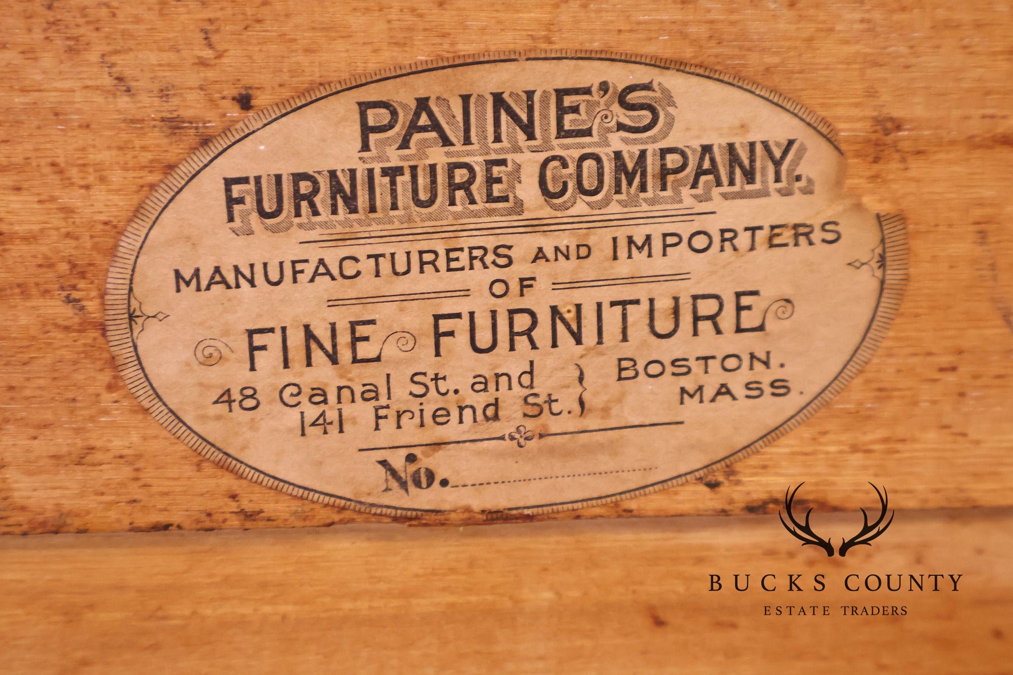 Paine Furniture Renaissance Revival Oak Dresser with Mirror