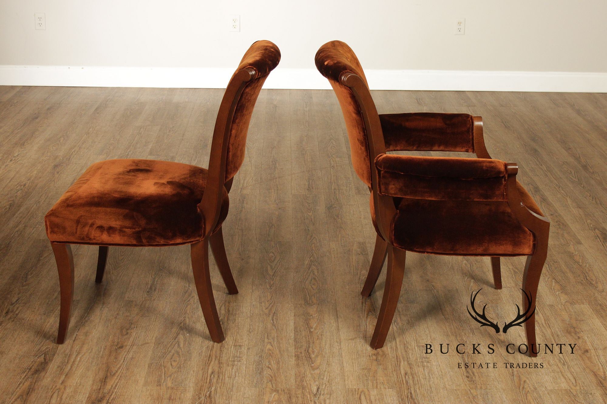 Acanto Luxury Furniture French Art Deco Style Set Of Eight Dining Chairs