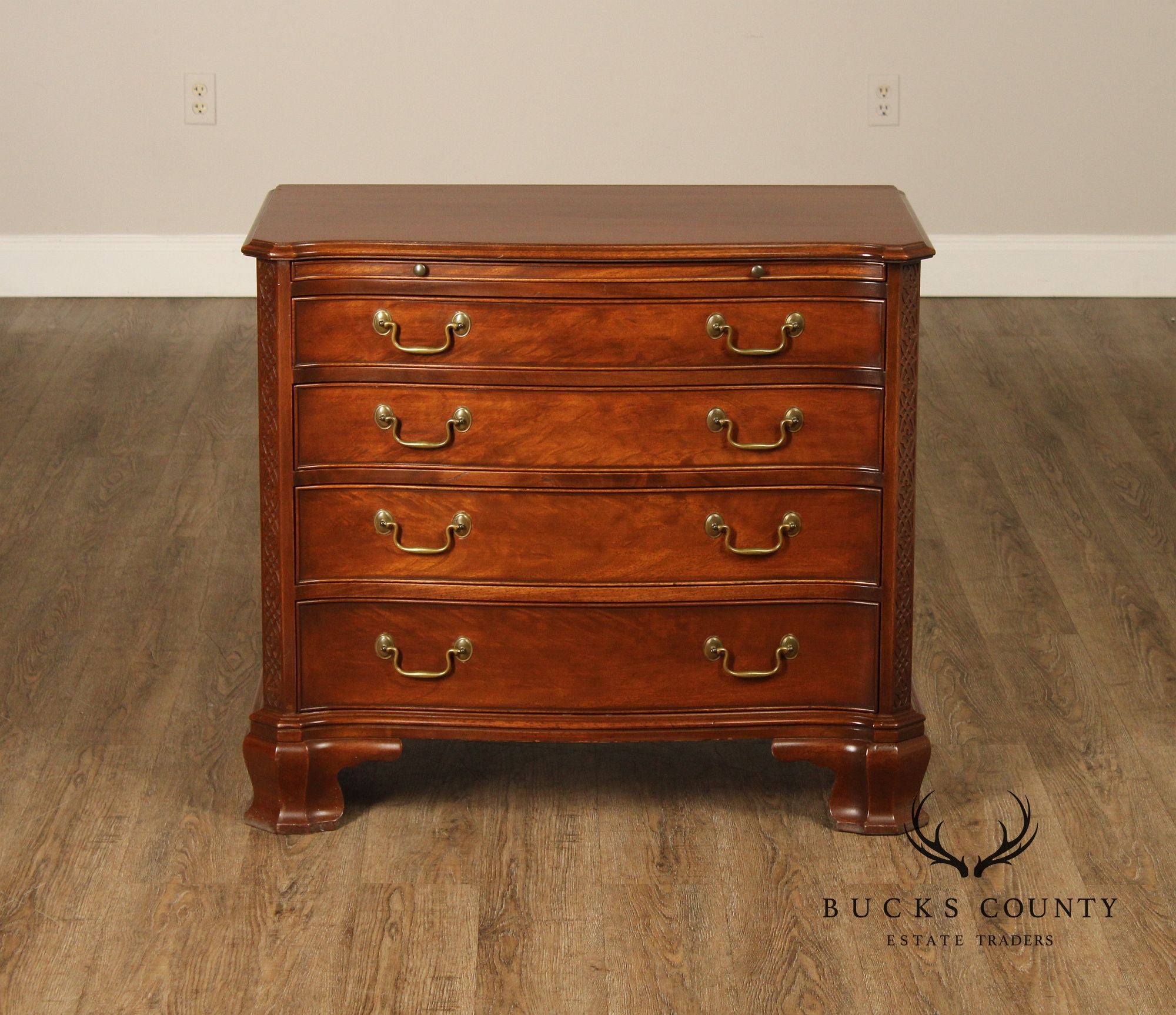 George III Style Mahogany Serpentine Front Chest Of Drawers