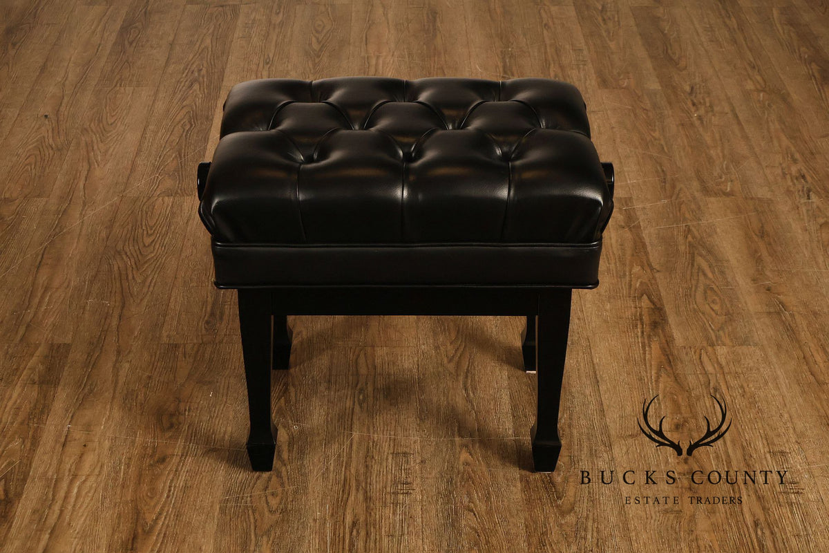 Steinway & Sons Model 1098 Ebonized Upright Piano With Bench