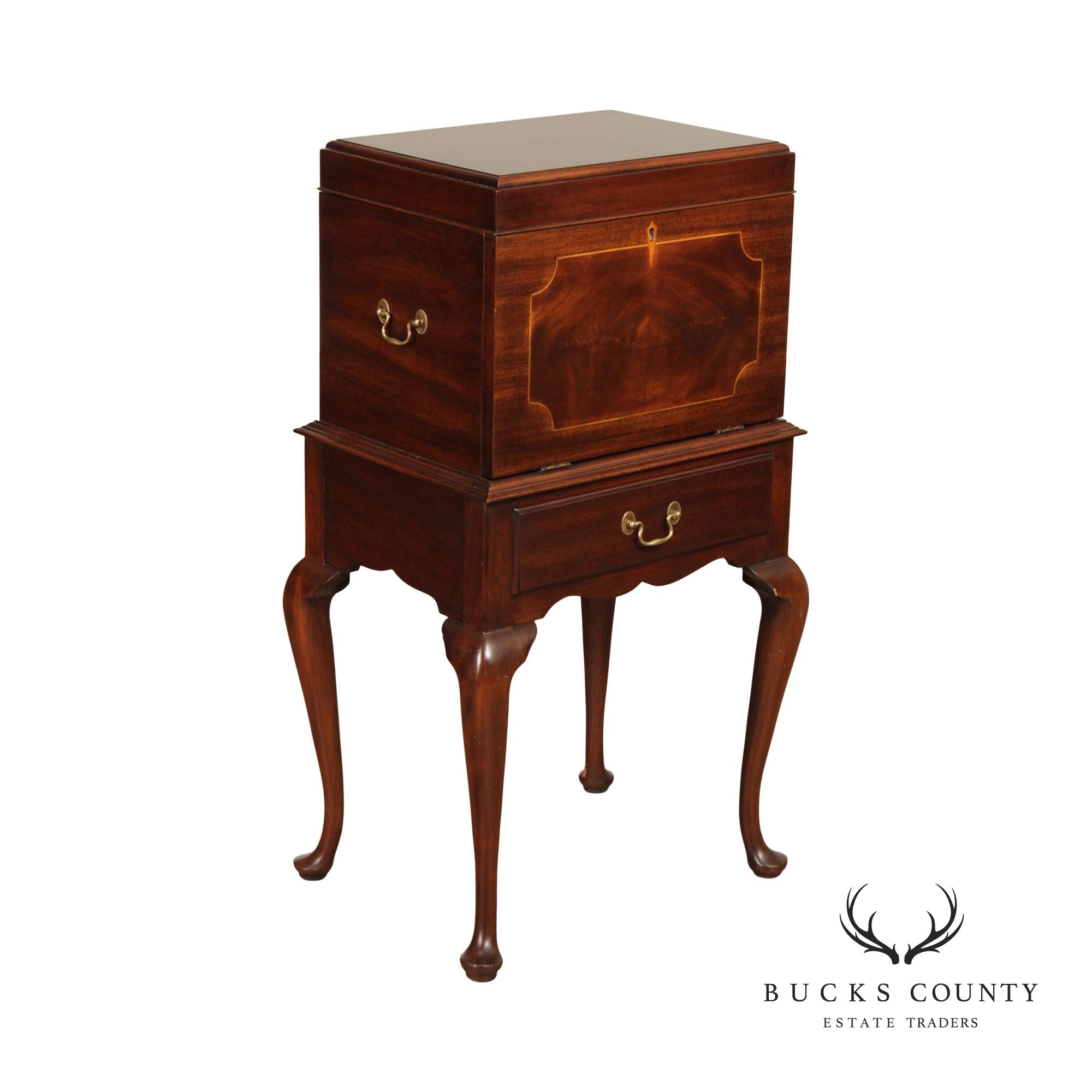 Henkel Harris Queen Anne Style Mahogany Silver Chest