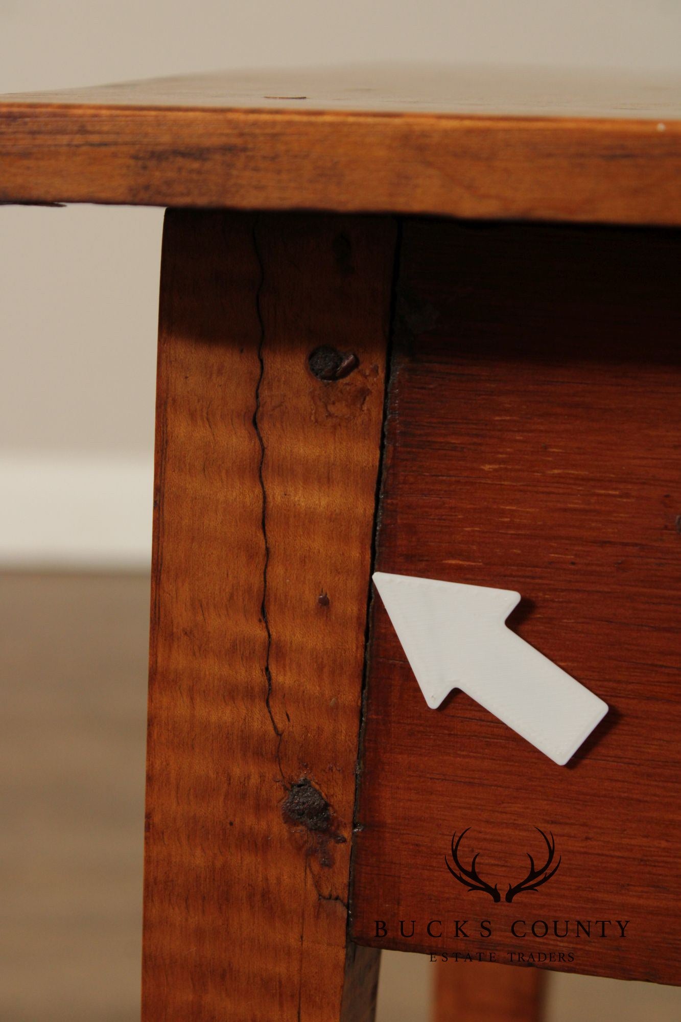 Antique American  Federal Period Tiger Maple End Table