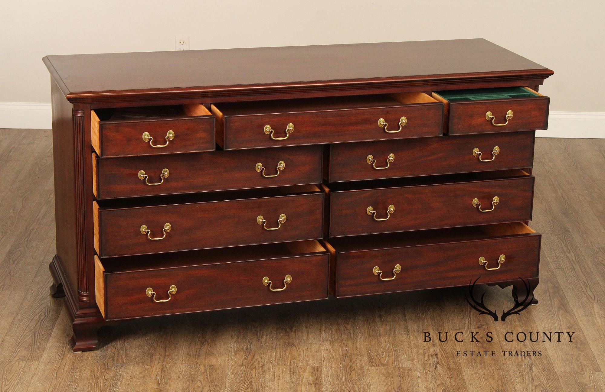 Henkel Harris Chippendale Style Mahogany Dresser