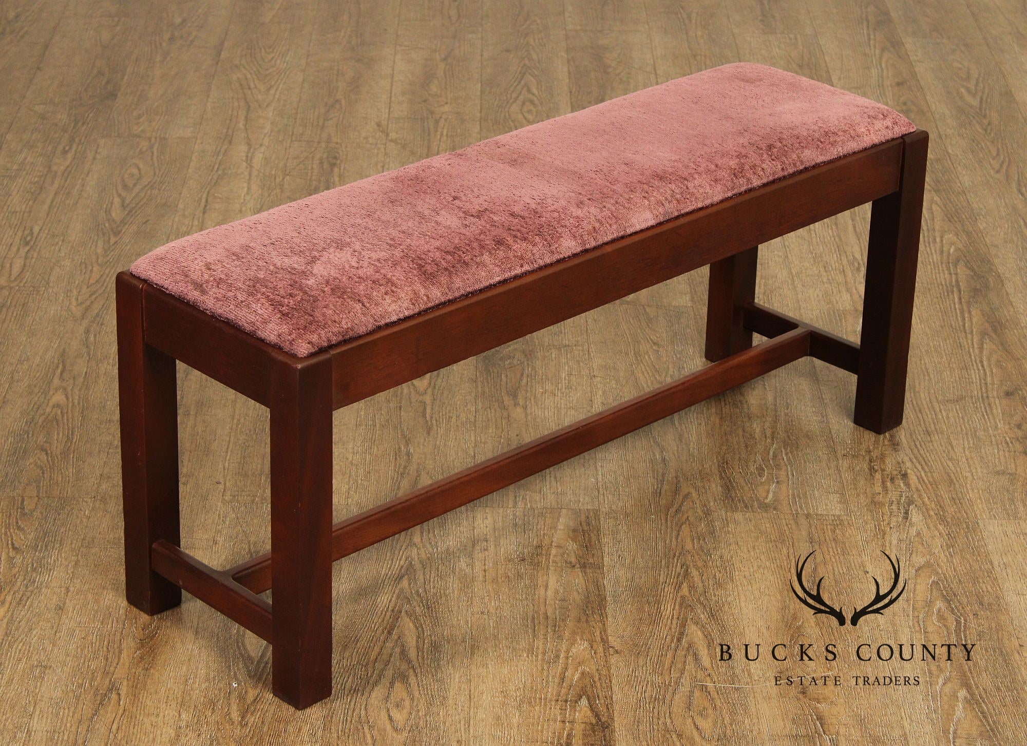 Chippendale Style Vintage Mahogany Window Bench