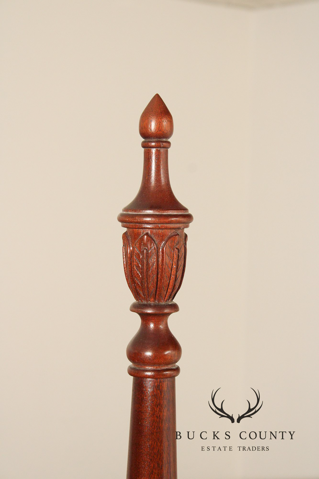 Link Taylor Mahogany King Rice Carved Poster Bed