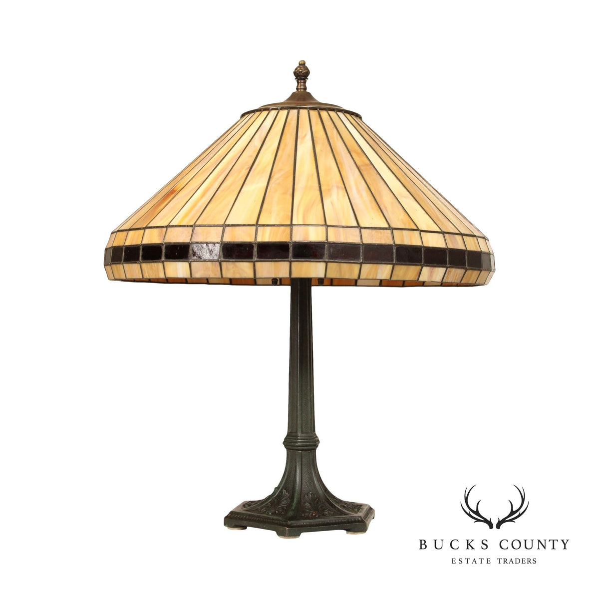 Arts & Crafts Leaded Glas Table Lamp