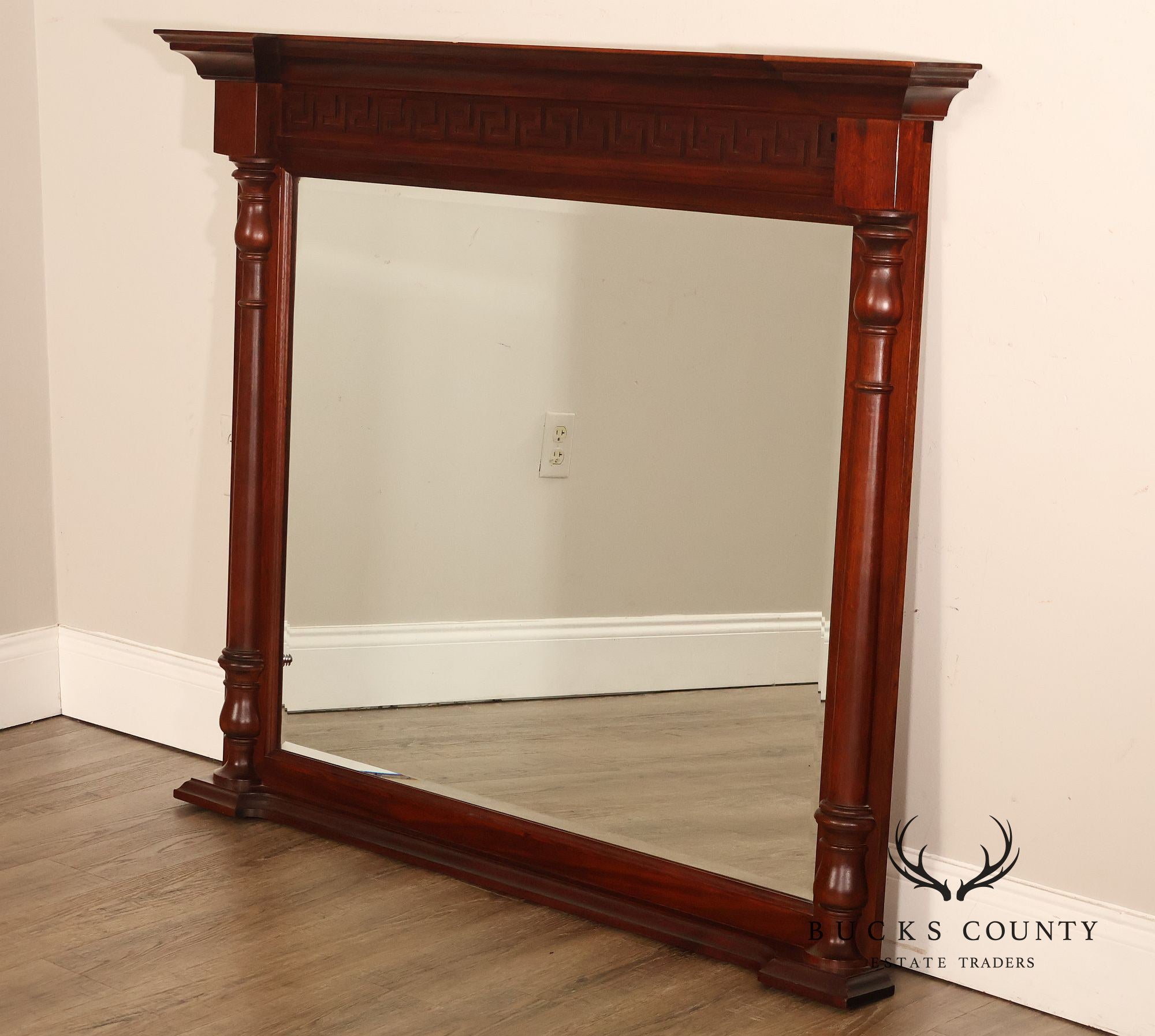 Neoclassical Style Carved Mahogany Wall Mirror