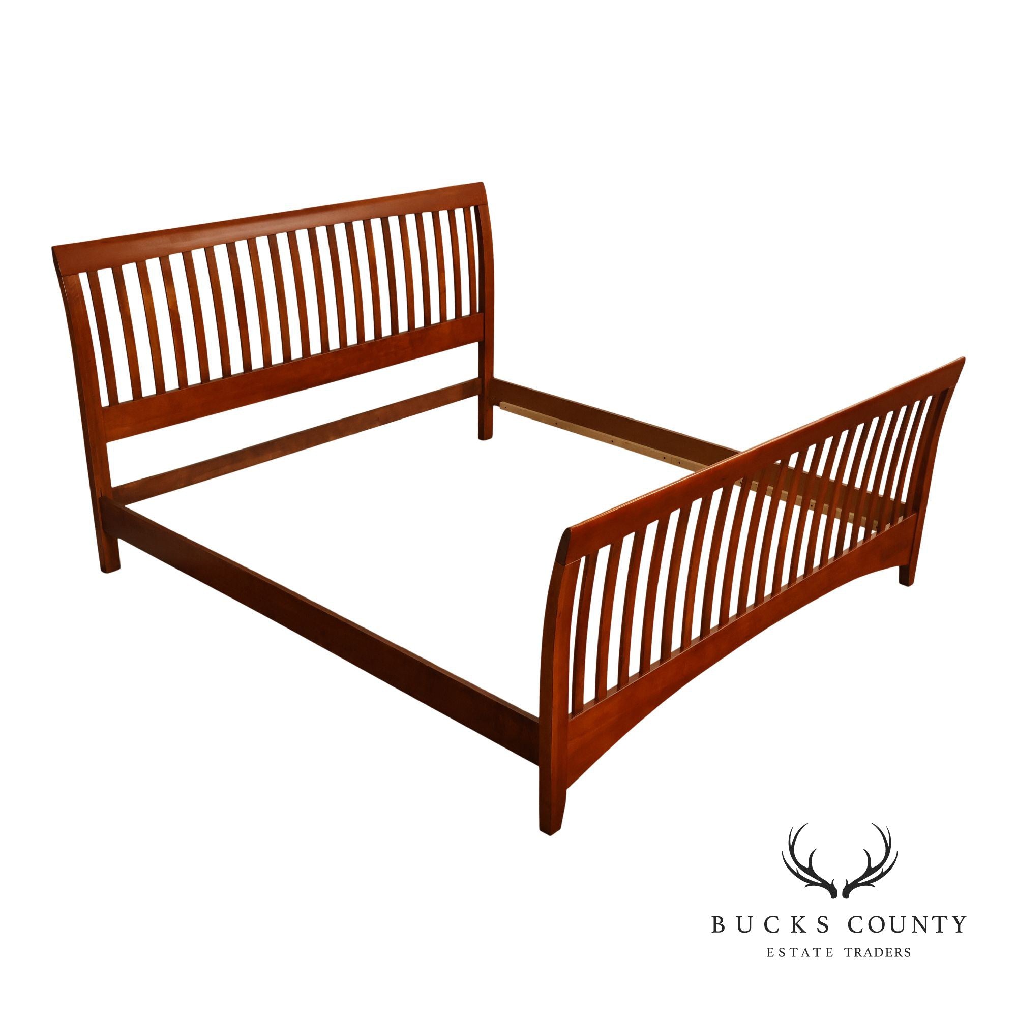 Kincaid Furniture Mission Style Cherry Slatted  King Size Sleigh Bed
