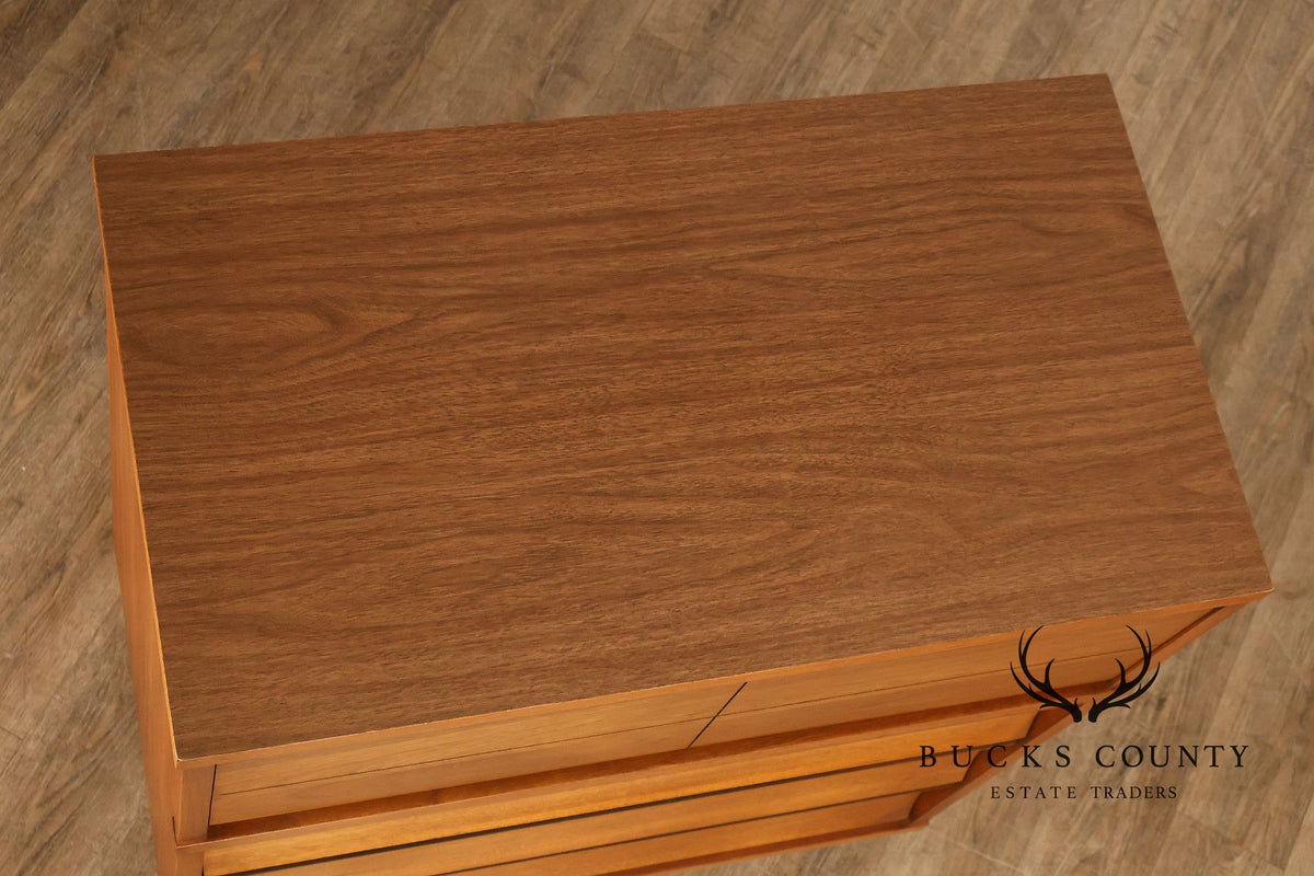 Johnson Carper Mid Century Modern Walnut Tall Chest