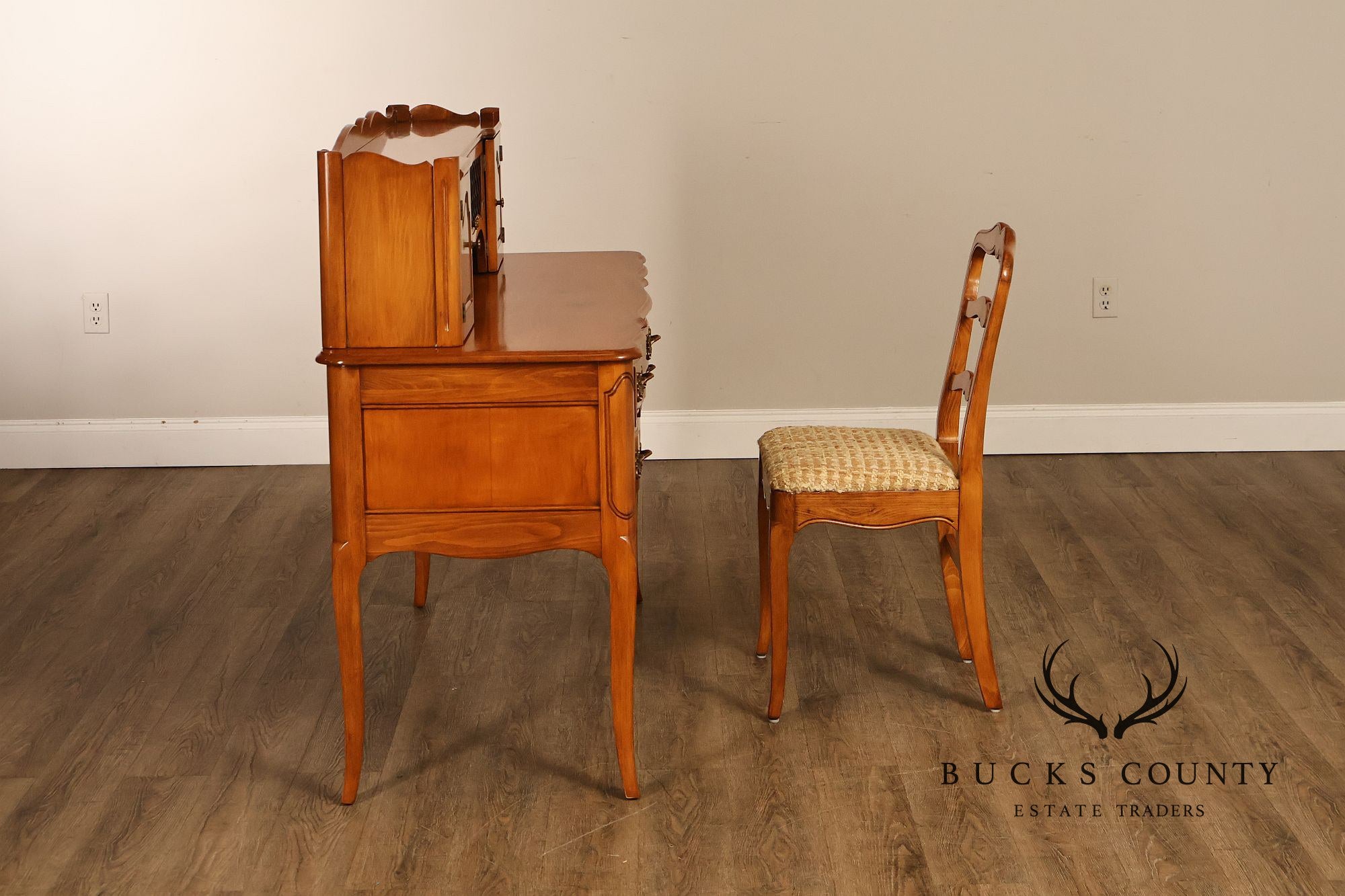 Davis Cabinet Company French Provincial Style Desk With Hutch And Chair