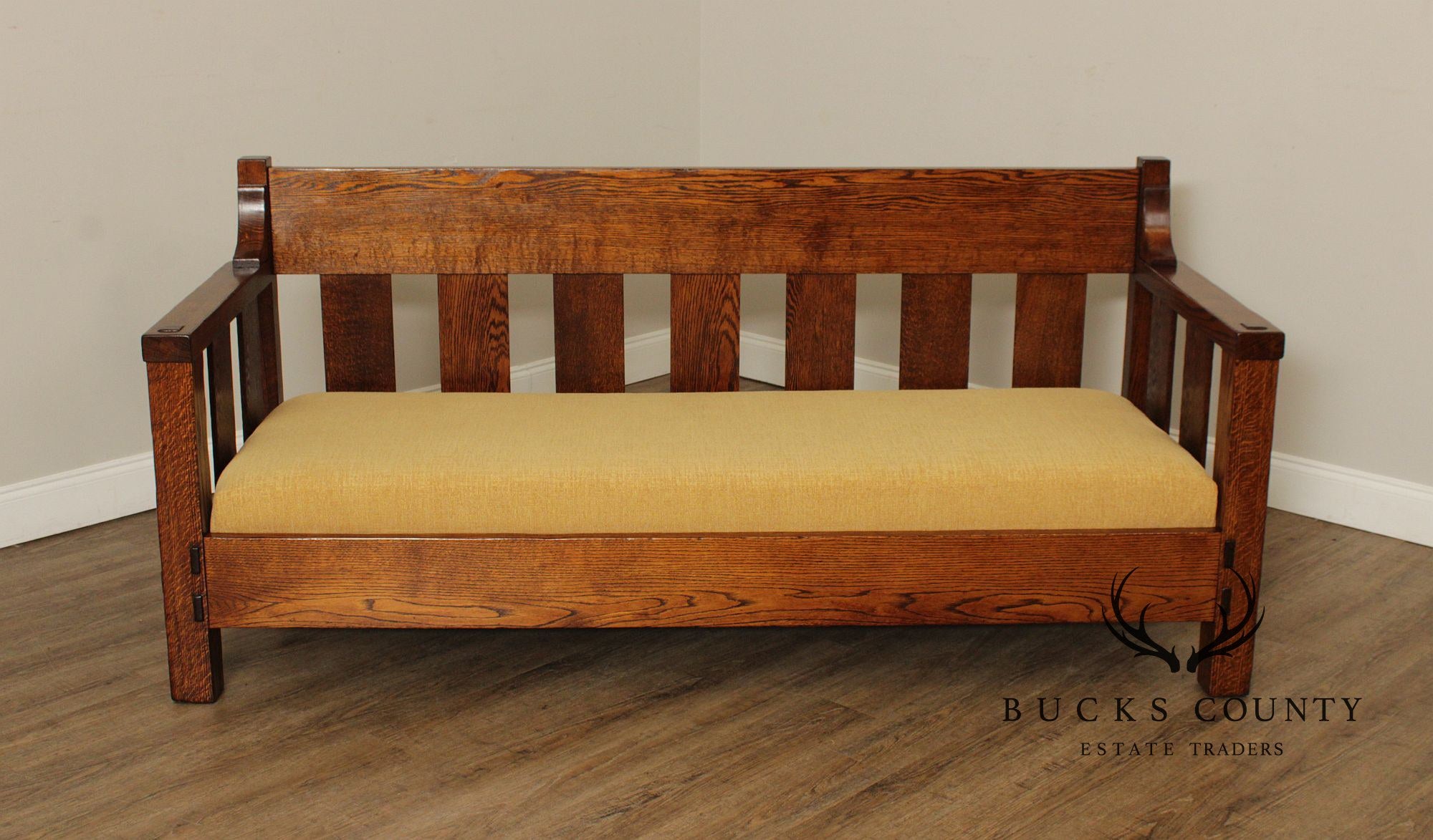 Lifetime Furniture Antique Mission Oak Sofa Settle