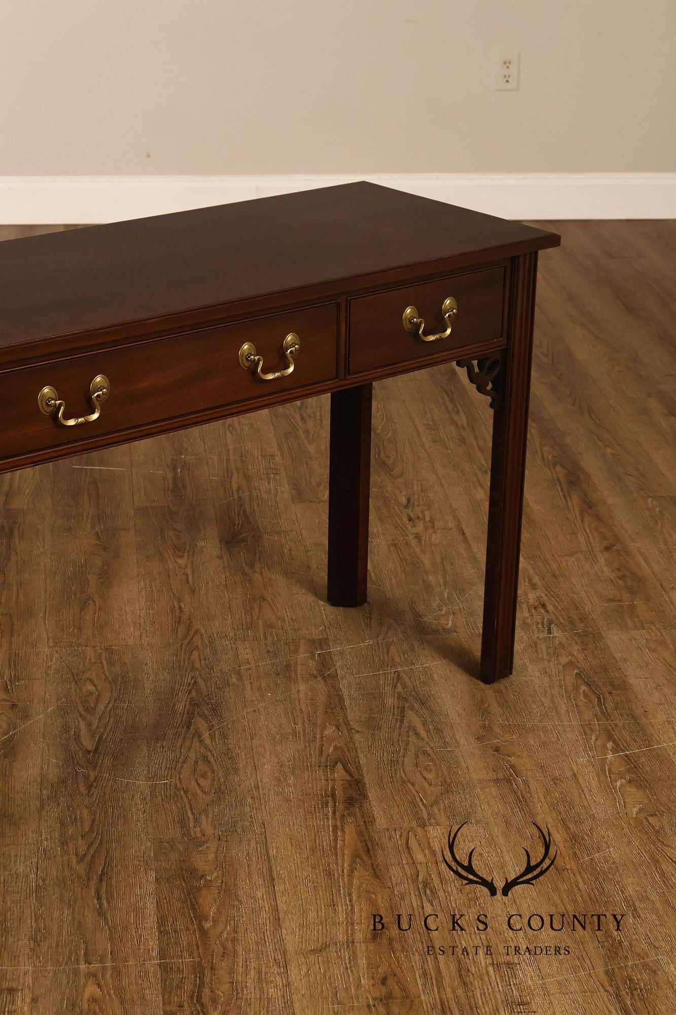Ethan Allen Chippendale Style Georgian Court Cherry Sofa Table