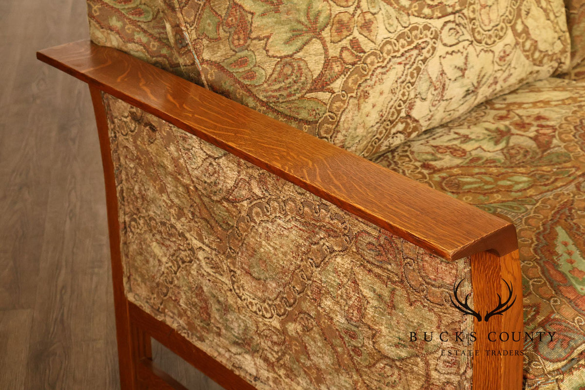 Stickley Mission Collection Oak Sofa With Loose Cushions