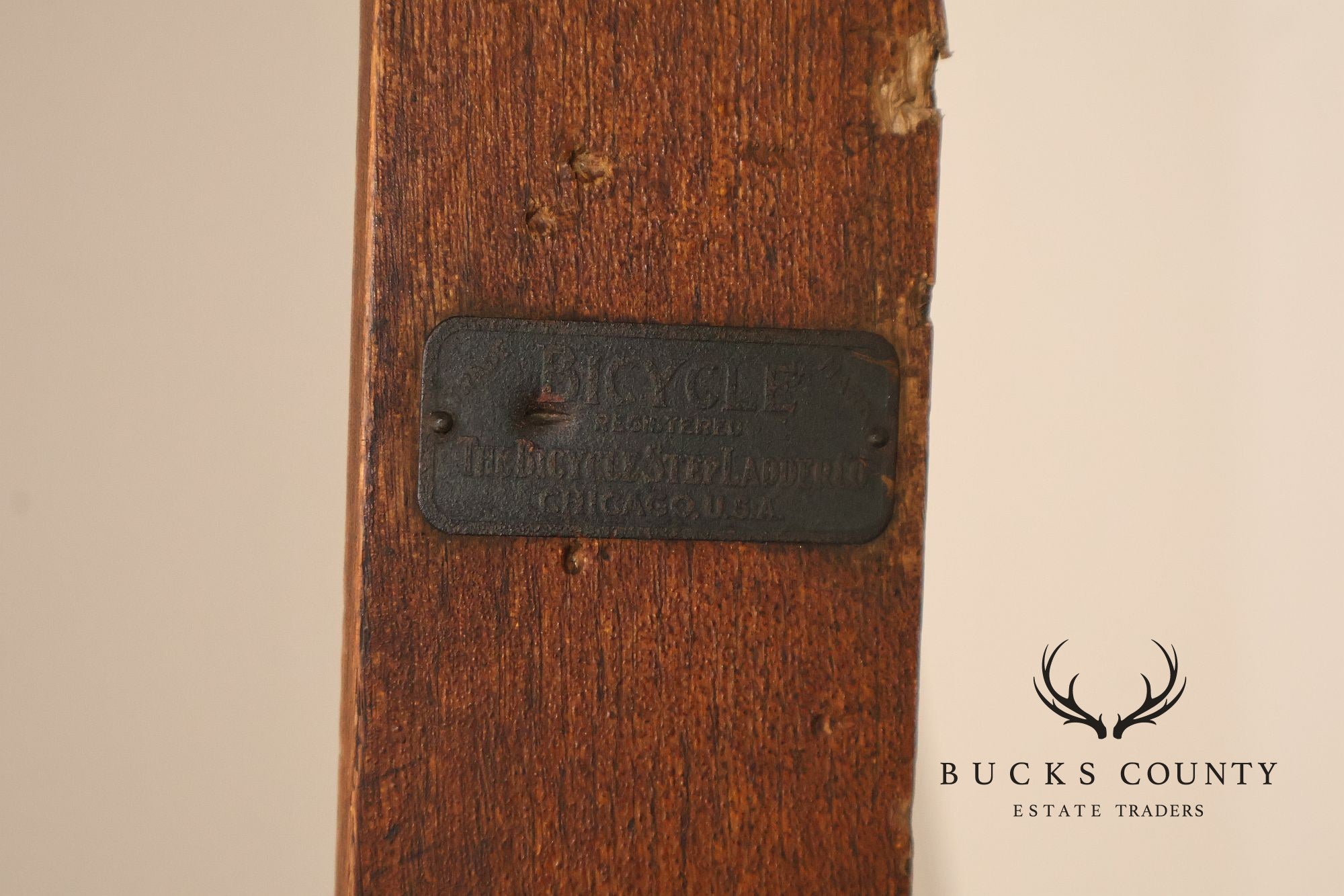 Antique Bicycle Ladder Co. Rolling Library Ladder
